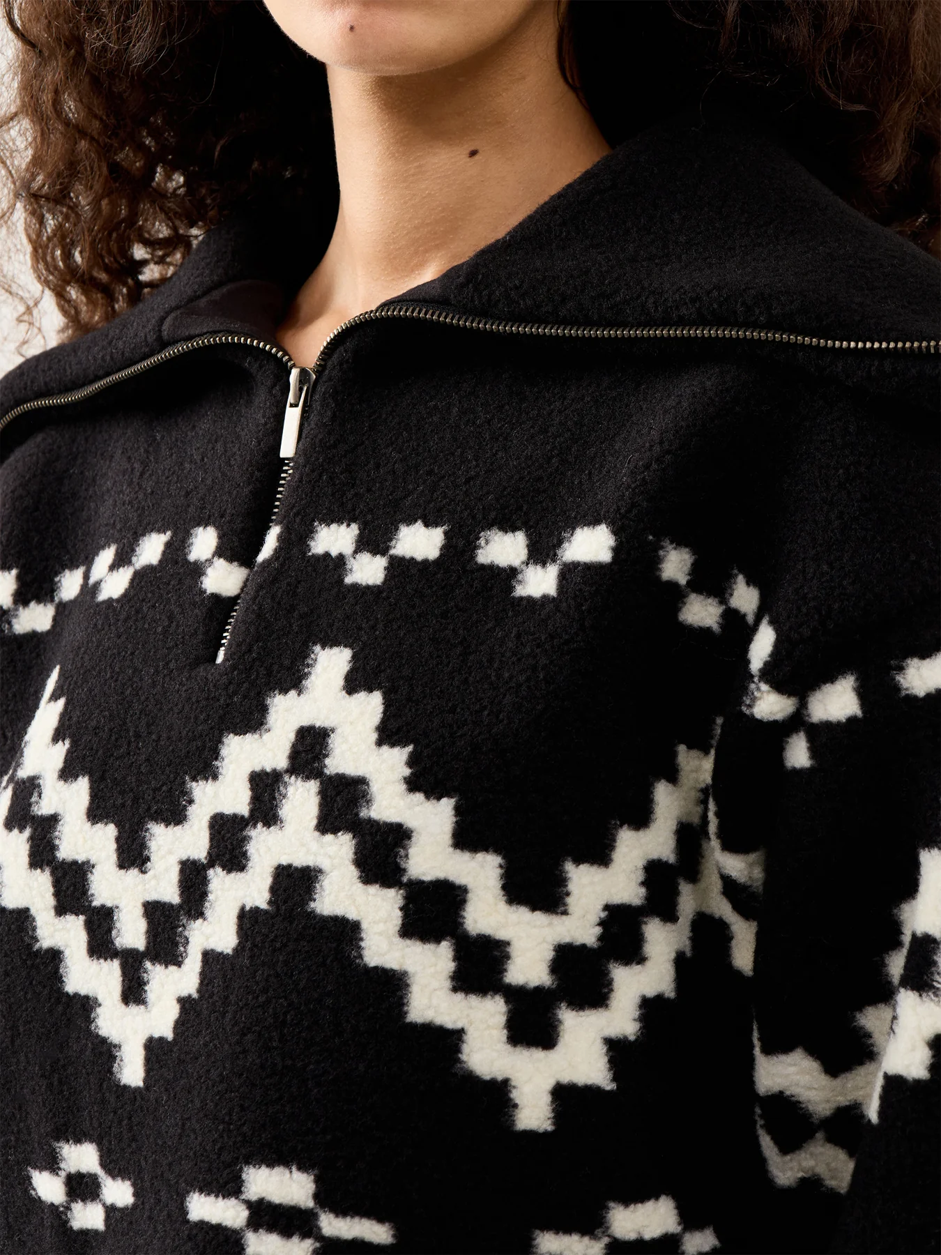 Dayna Half Zip Fleece Black - Image 3