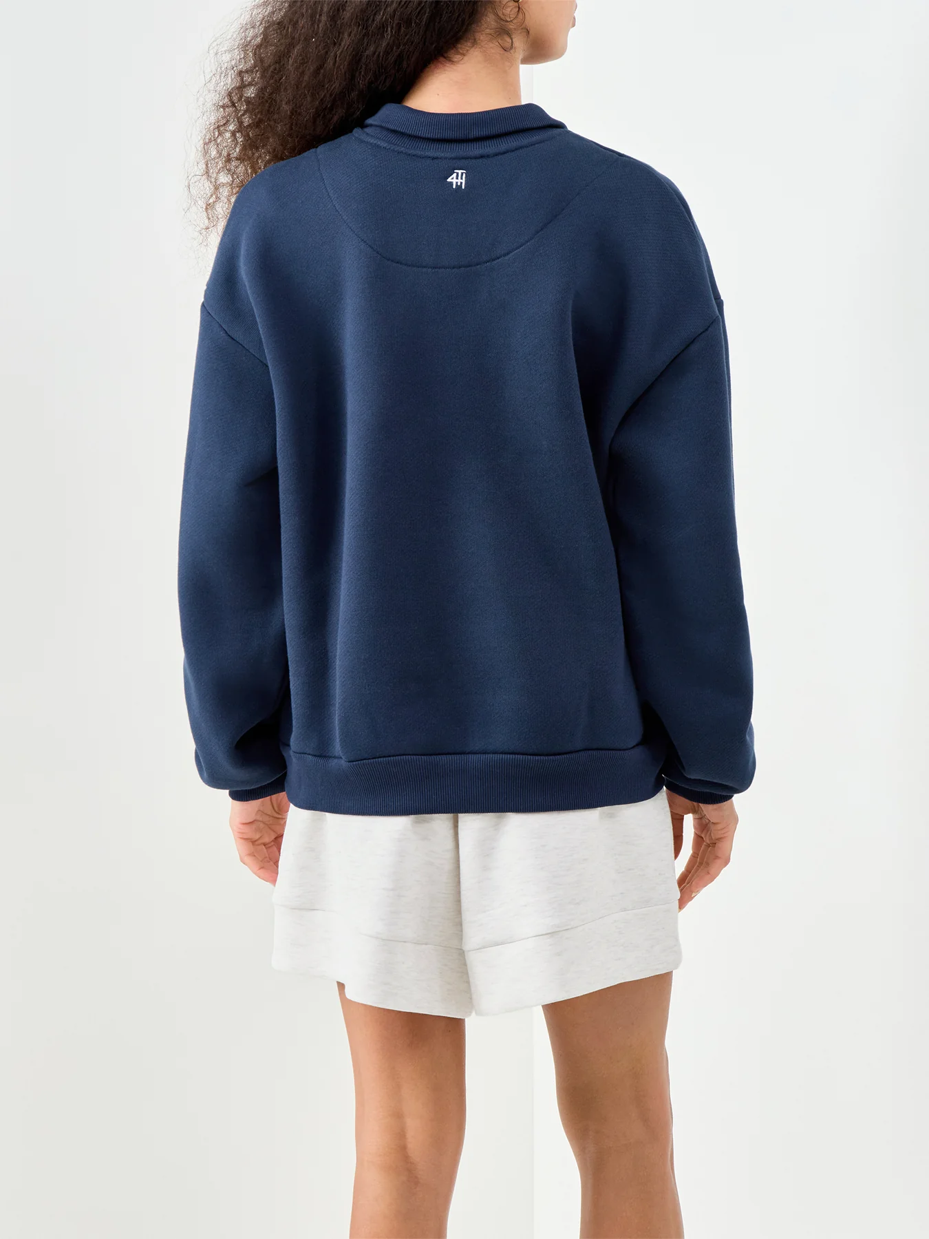 Laurel Cotton Sweatshirt Blue - Image 5