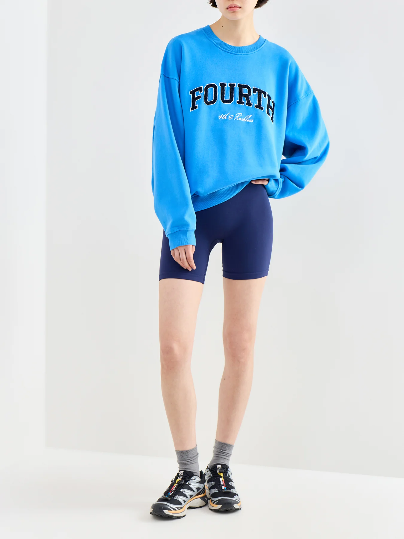 Leon Cotton Sweatshirt Blue - Image 2