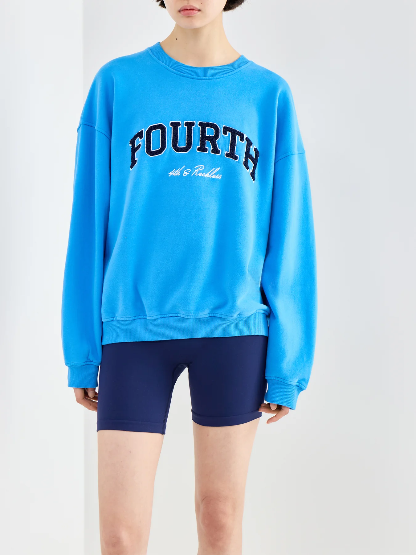Leon Cotton Sweatshirt Blue - Image 4