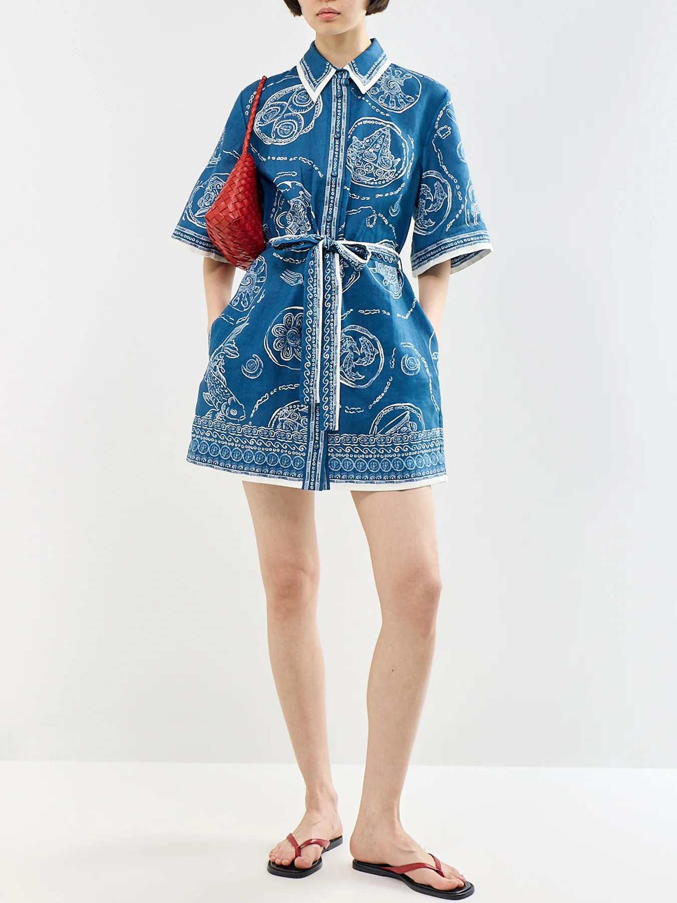 Lucky Mini Shirt Dress Blue - Image 2