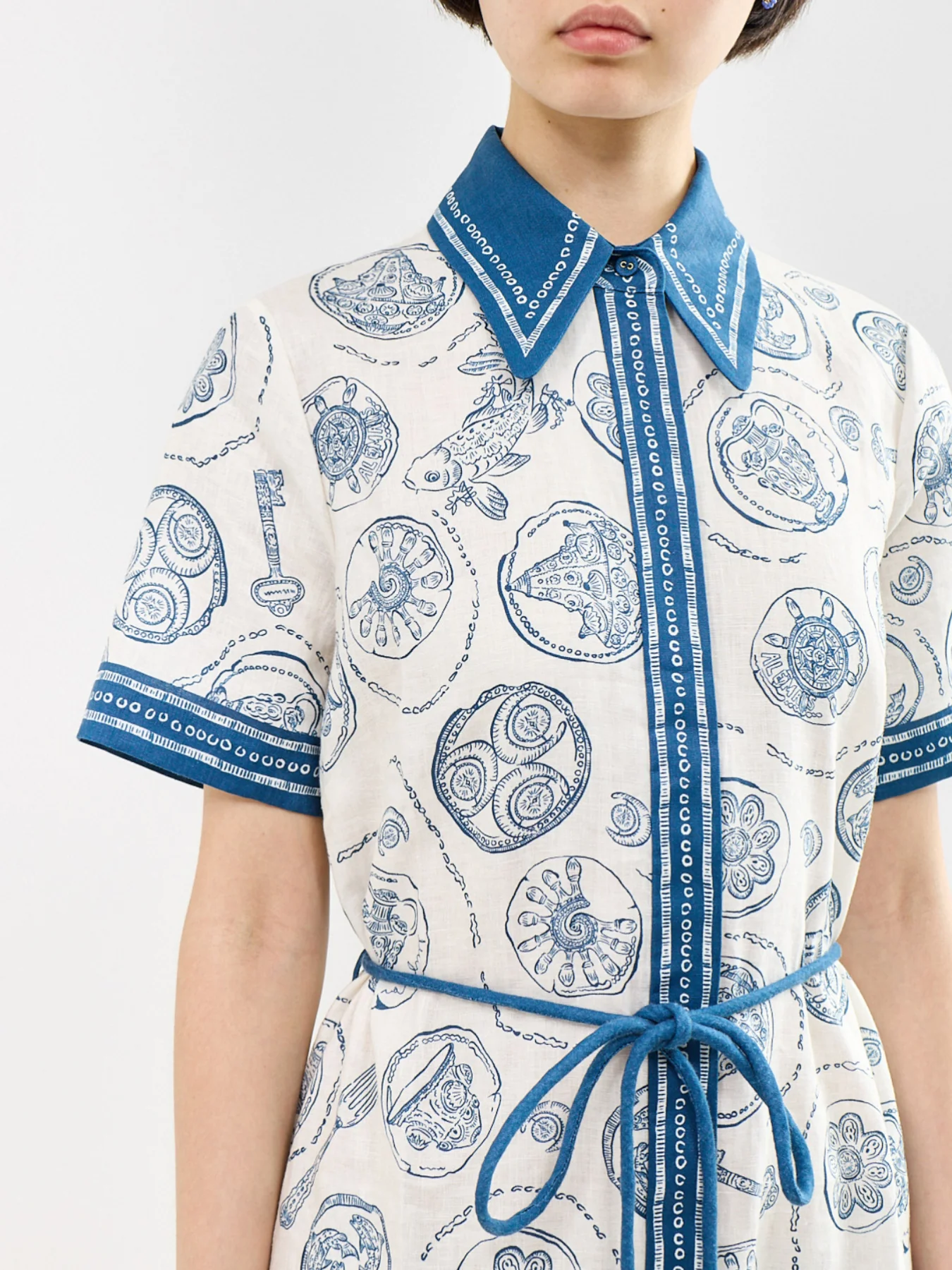 Lucky Shirt Dress White - Image 3