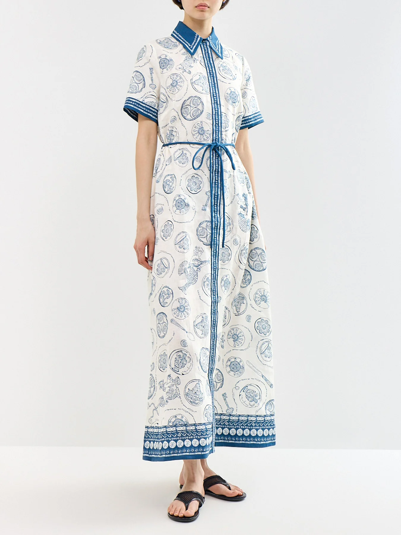Lucky Shirt Dress White - Image 4