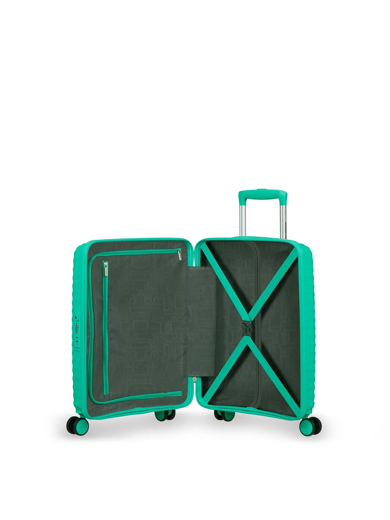 Diablast 55cm Cabin Spinner Suitcase Cyber Aqua - Image 3
