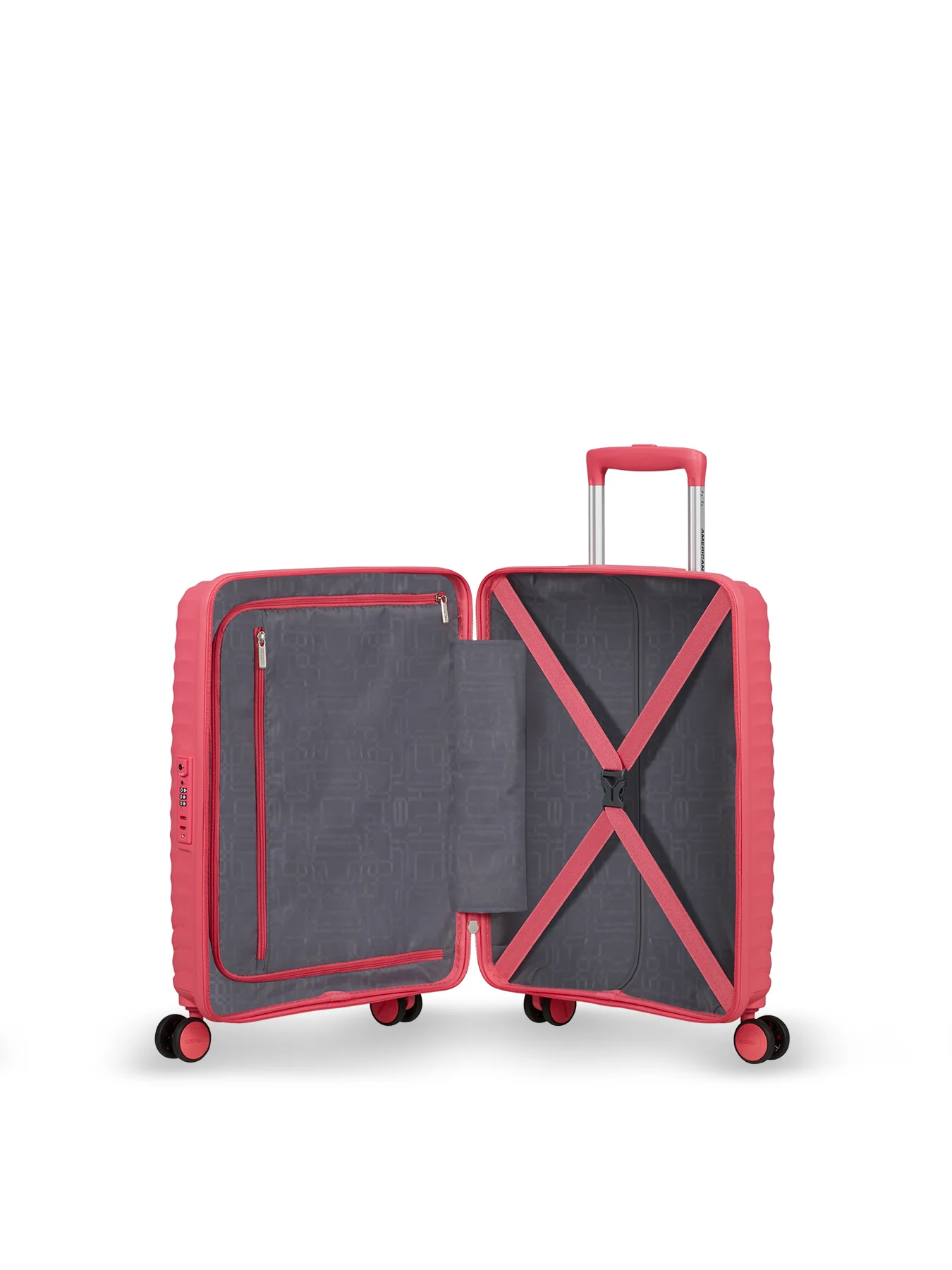 Diablast 68cm Expandable Spinner Suitcase Pink Glitch - Image 3