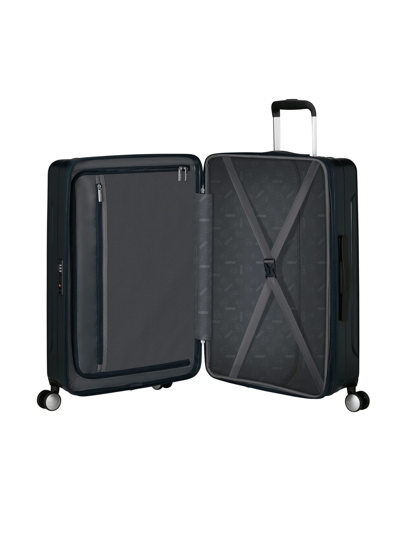 Skyrail Medium Suitcase 67cm Expandable Spinner TSA Blue - Image 3
