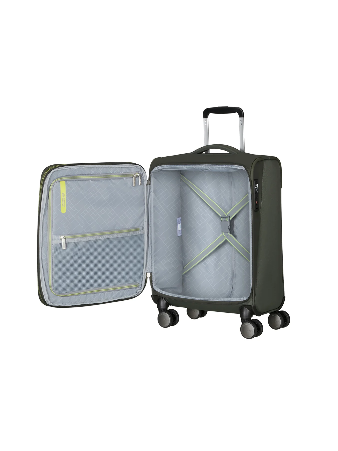 Wanderlite Cabin Luggage Suitcase 55cm Green - Image 3