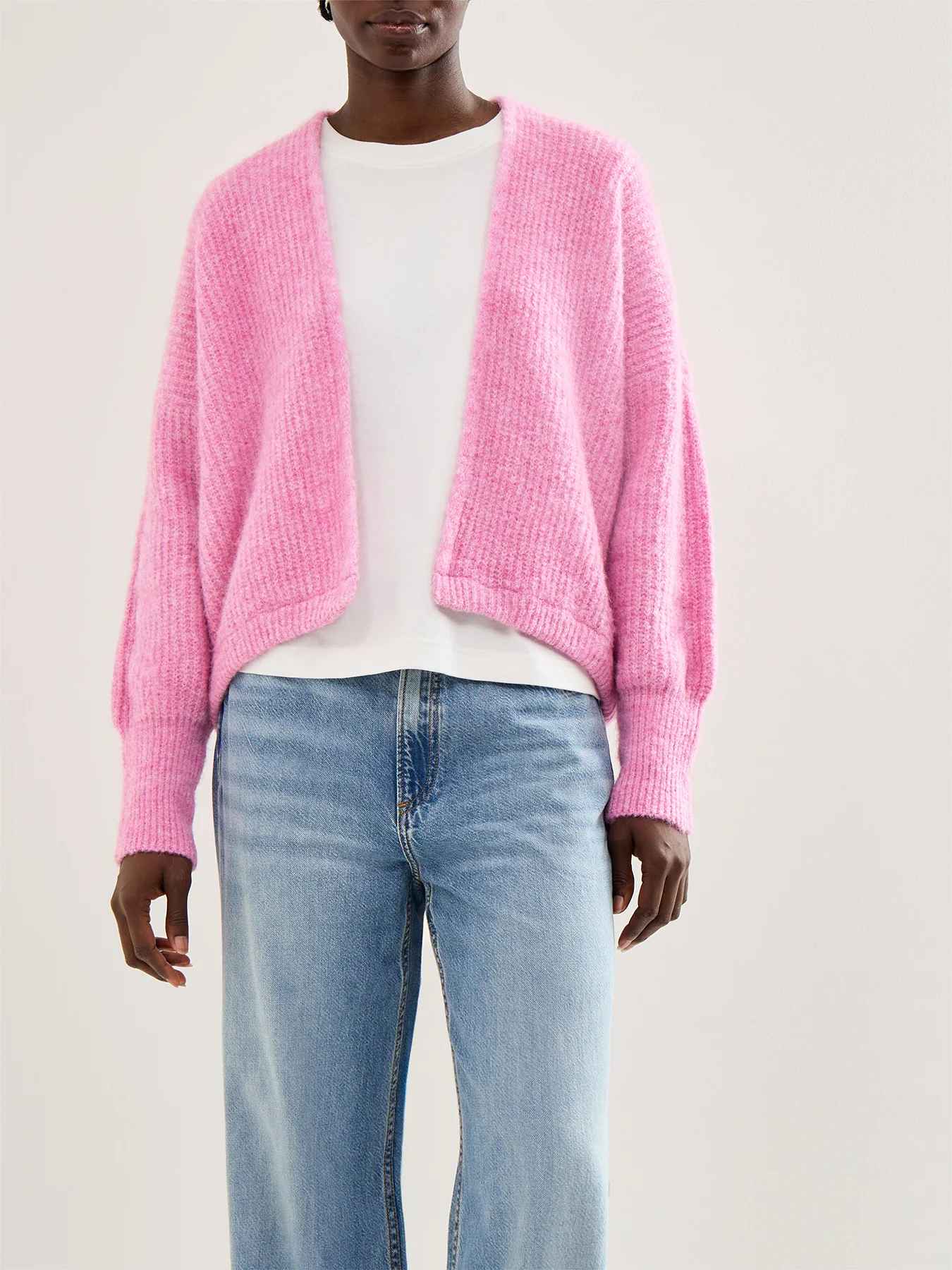 East Wool Cardigan Pink - Image 4