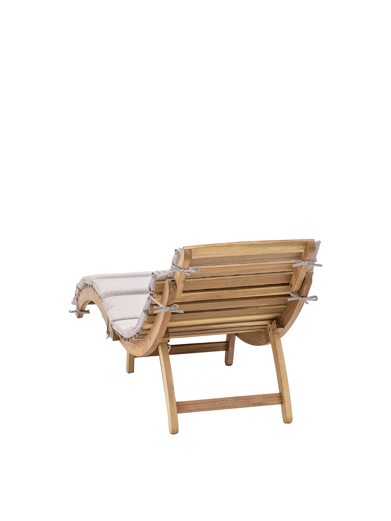 Ammos Foldaway Acacia Sunlounger - Image 7