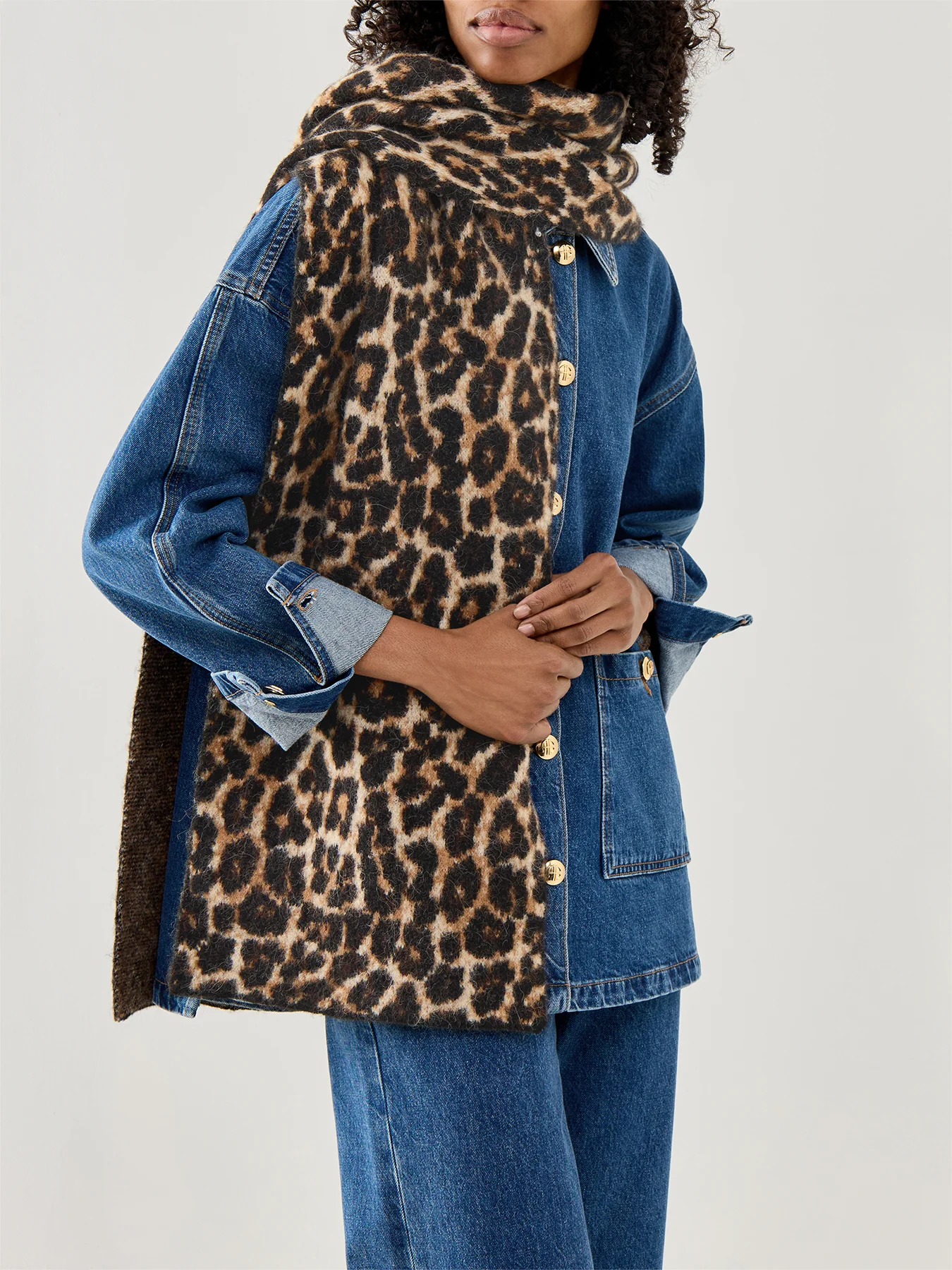 Hannah Scarf Black And Brown Leopard - Image 2