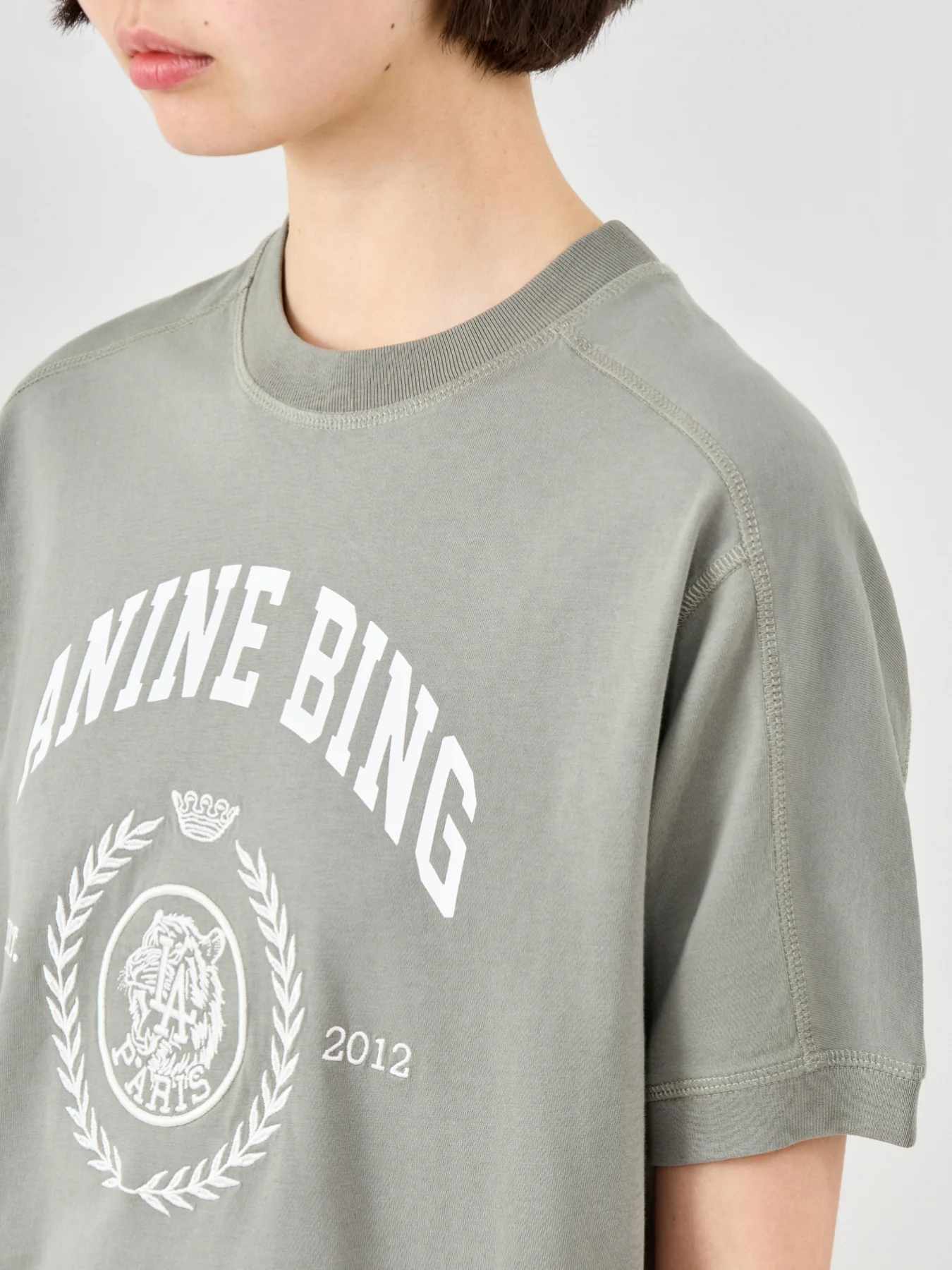 Jaylin Collegiate T Shirt Grey - Image 3