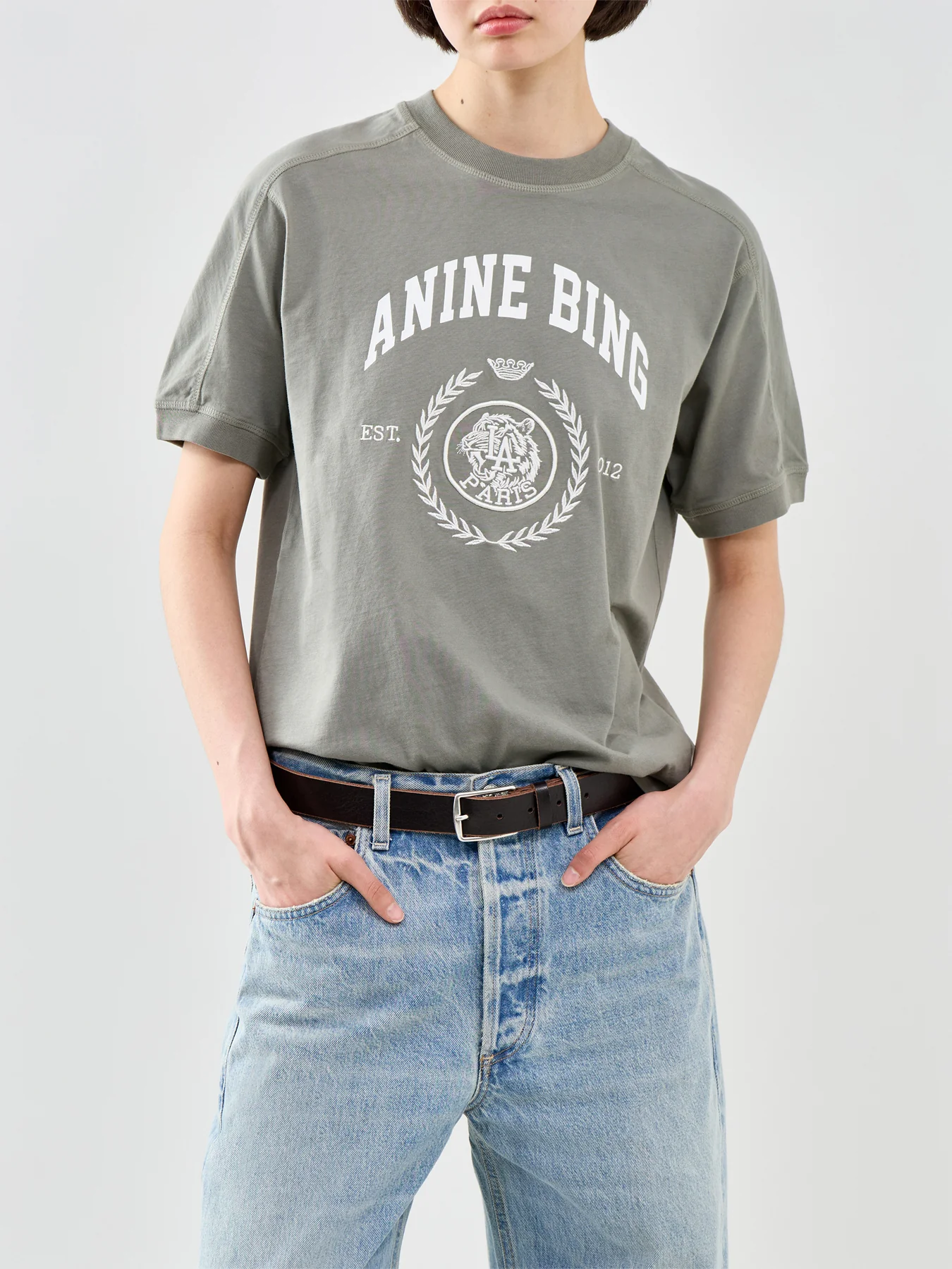 Jaylin Collegiate T Shirt Grey - Image 4