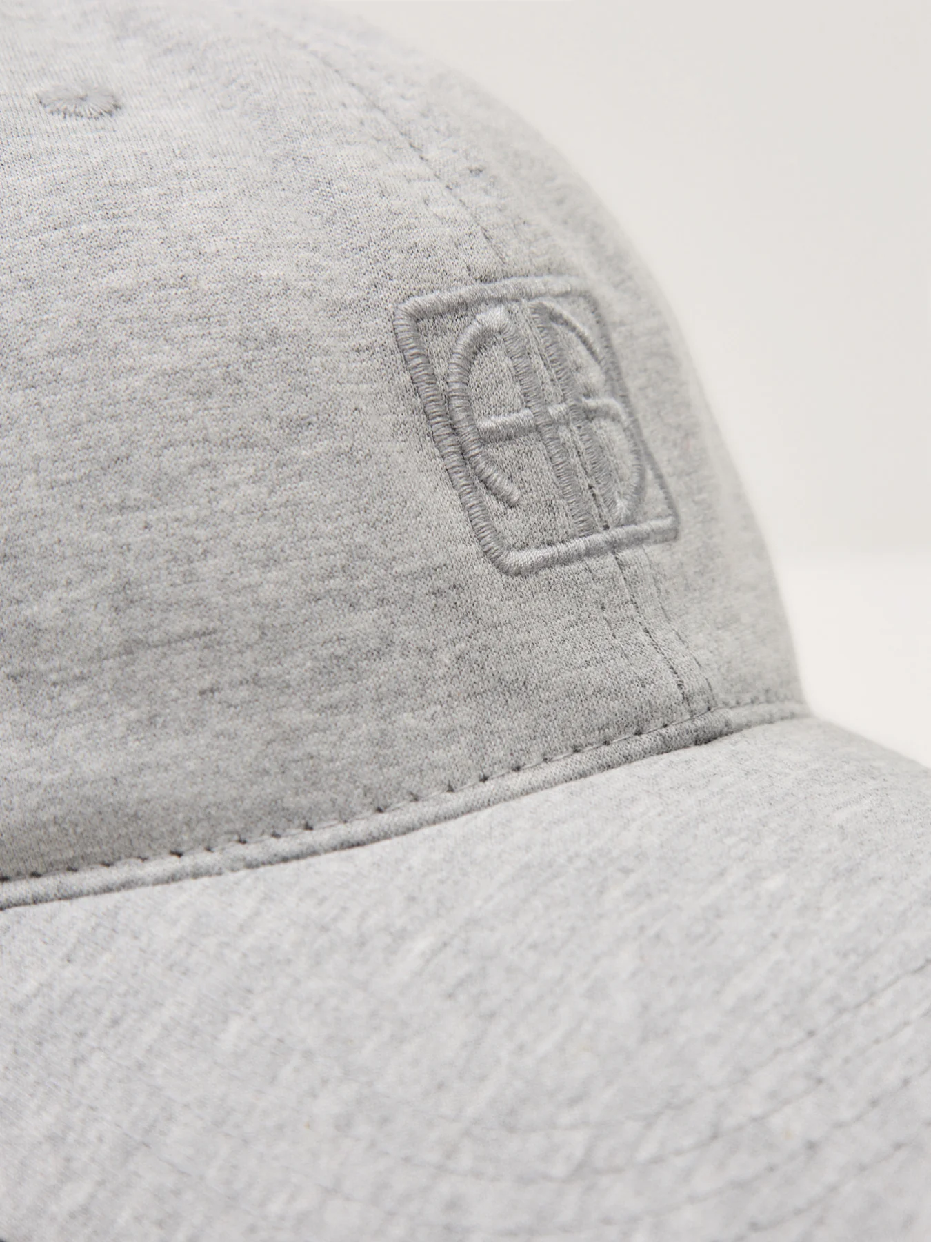Jeremy Baseball Cap Framed Monogram Heather Grey - Image 3
