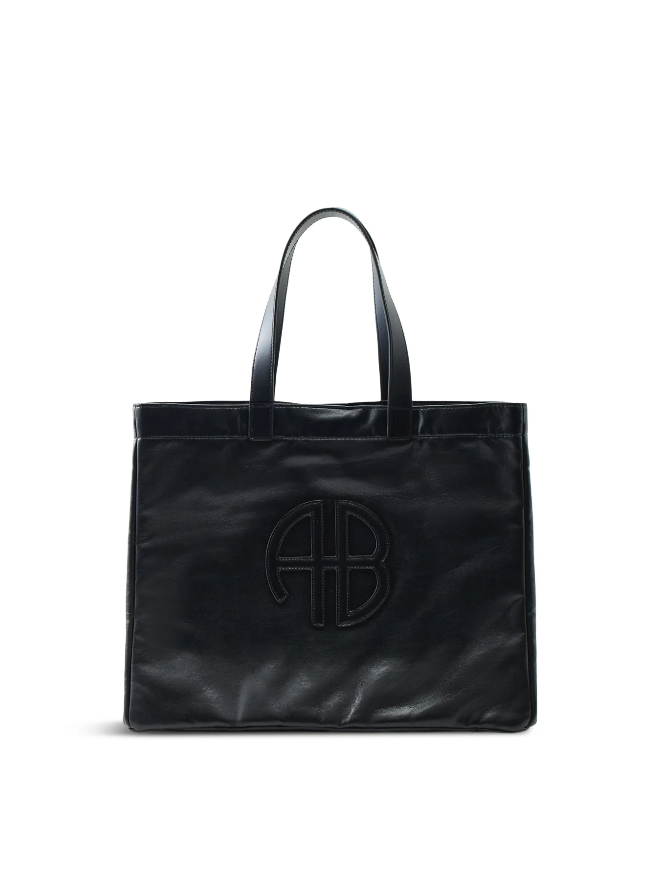 Large Rio Recycled Leather Tote Bag Black