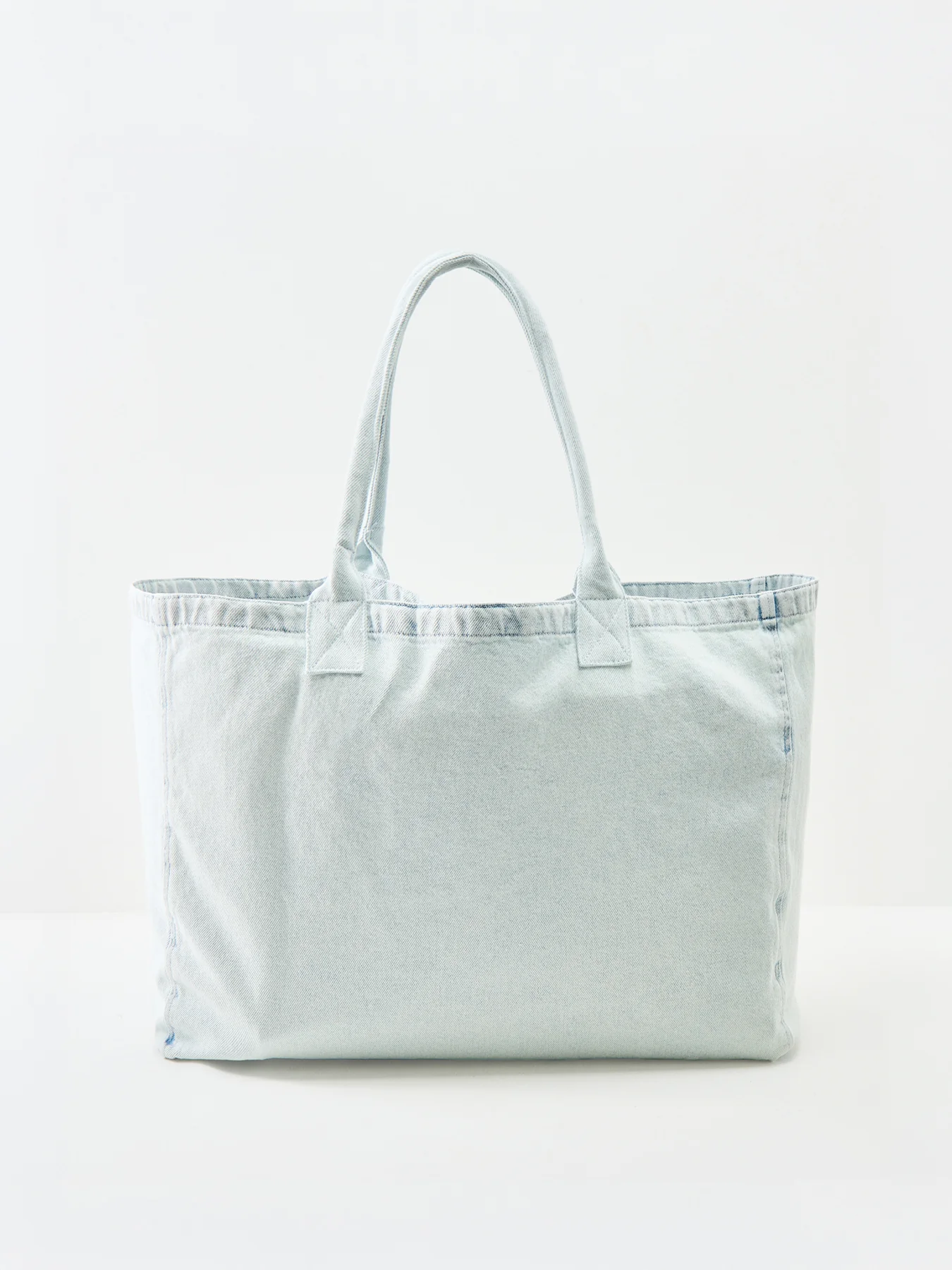 Leo Denim Tote Bag Blue - Image 3