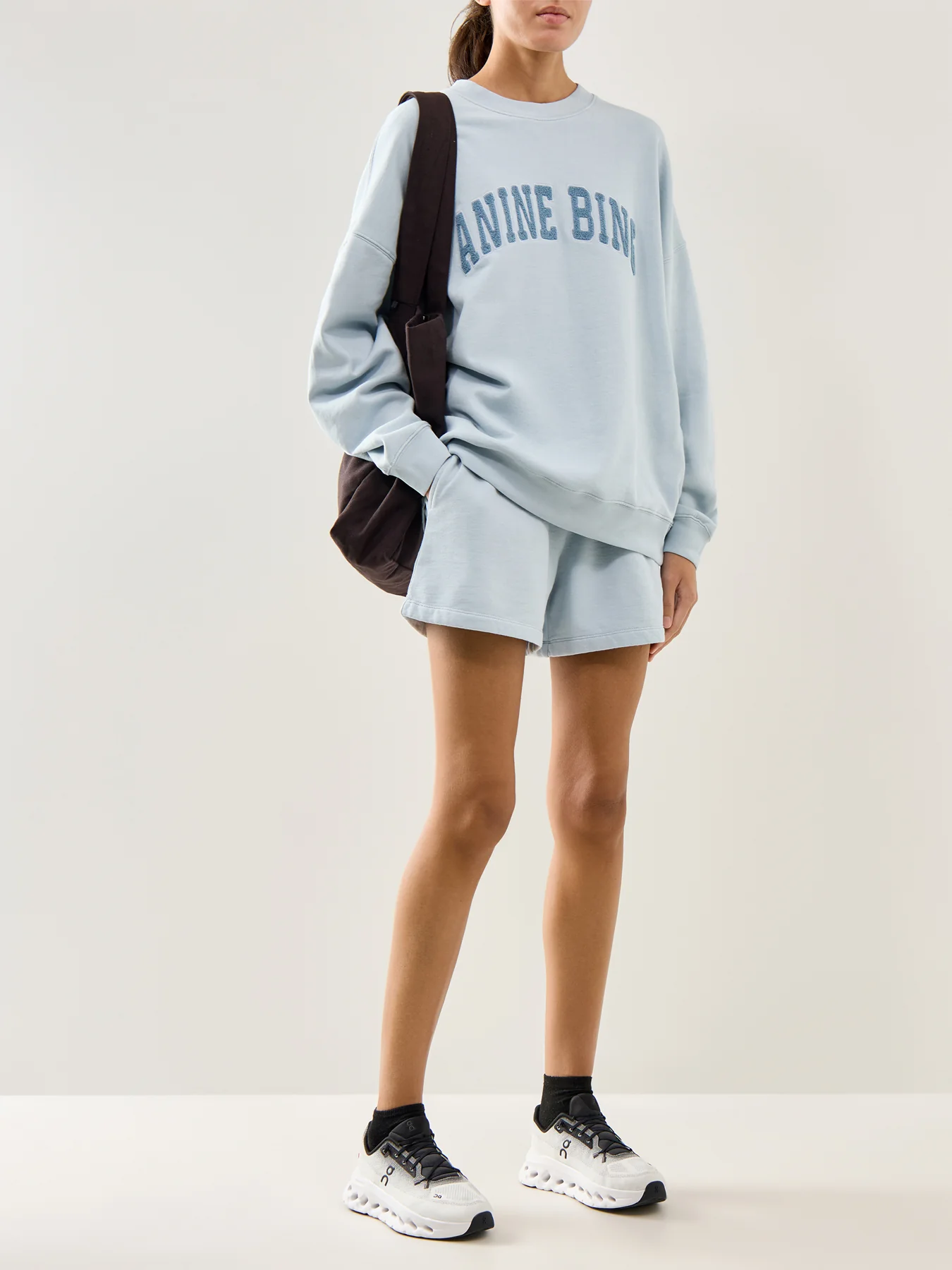 Miles Relaxed Logo Sweatshirt Blue - Image 2