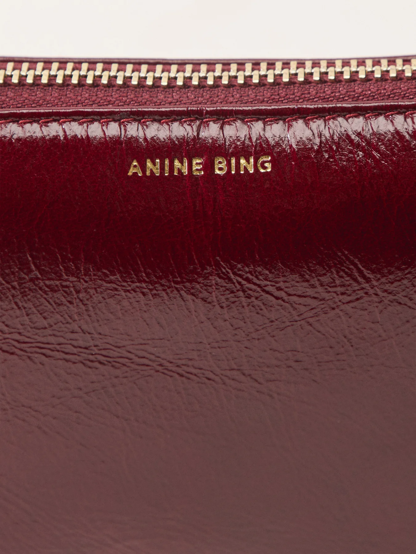 Mini Elly Patent Bag Burgundy - Image 5