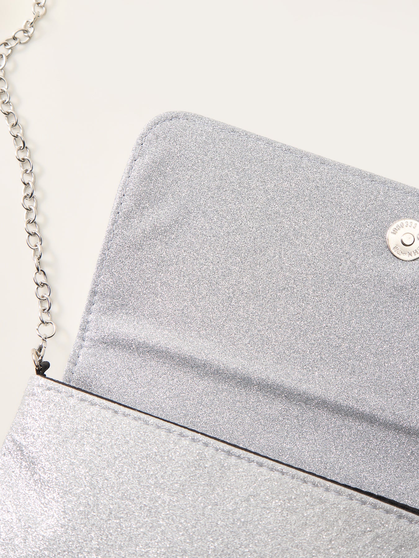 Glitter Foldover Clutch Silver - Image 5