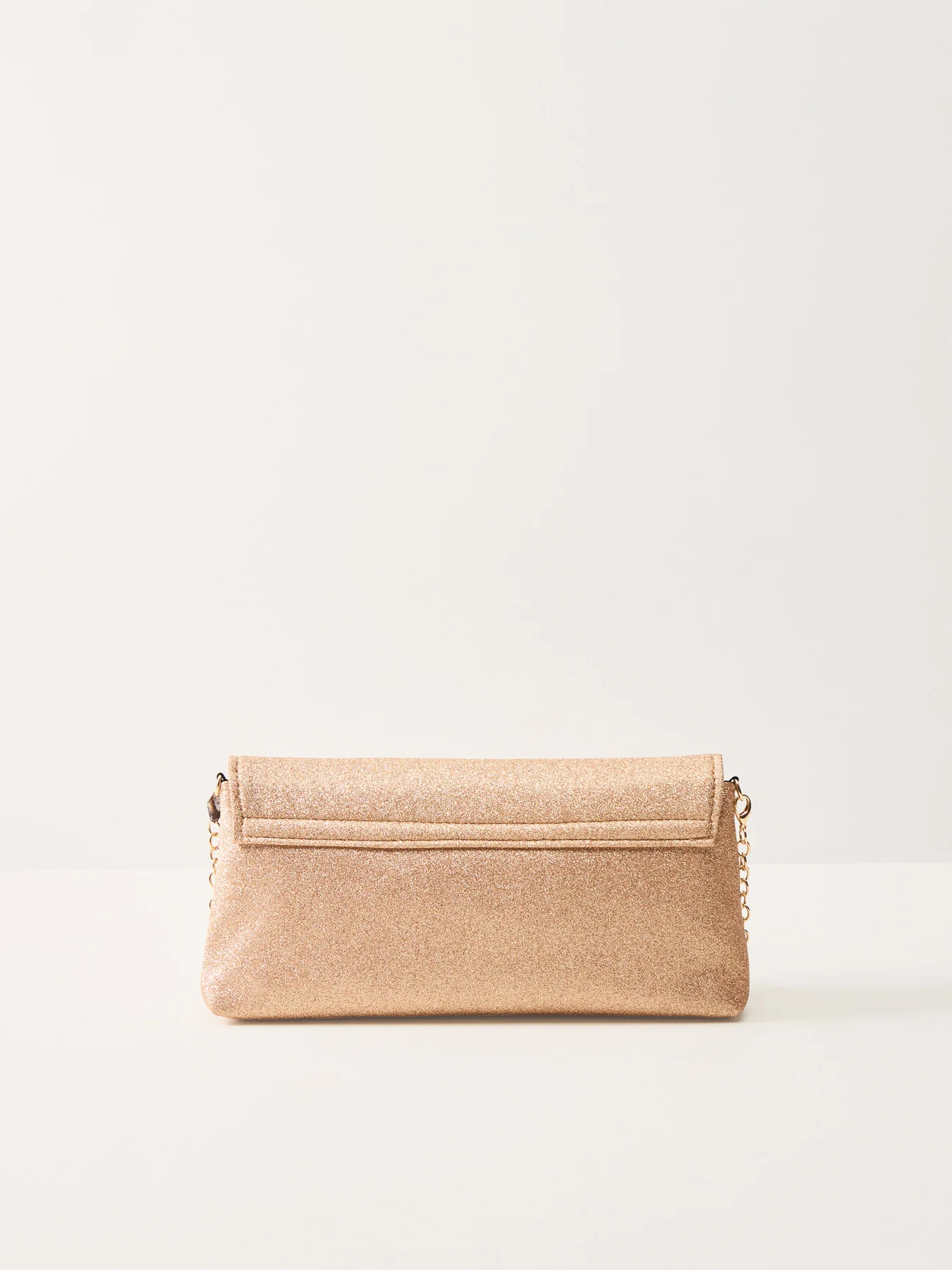 Glitter Foldover Clutch Champagne - Image 3