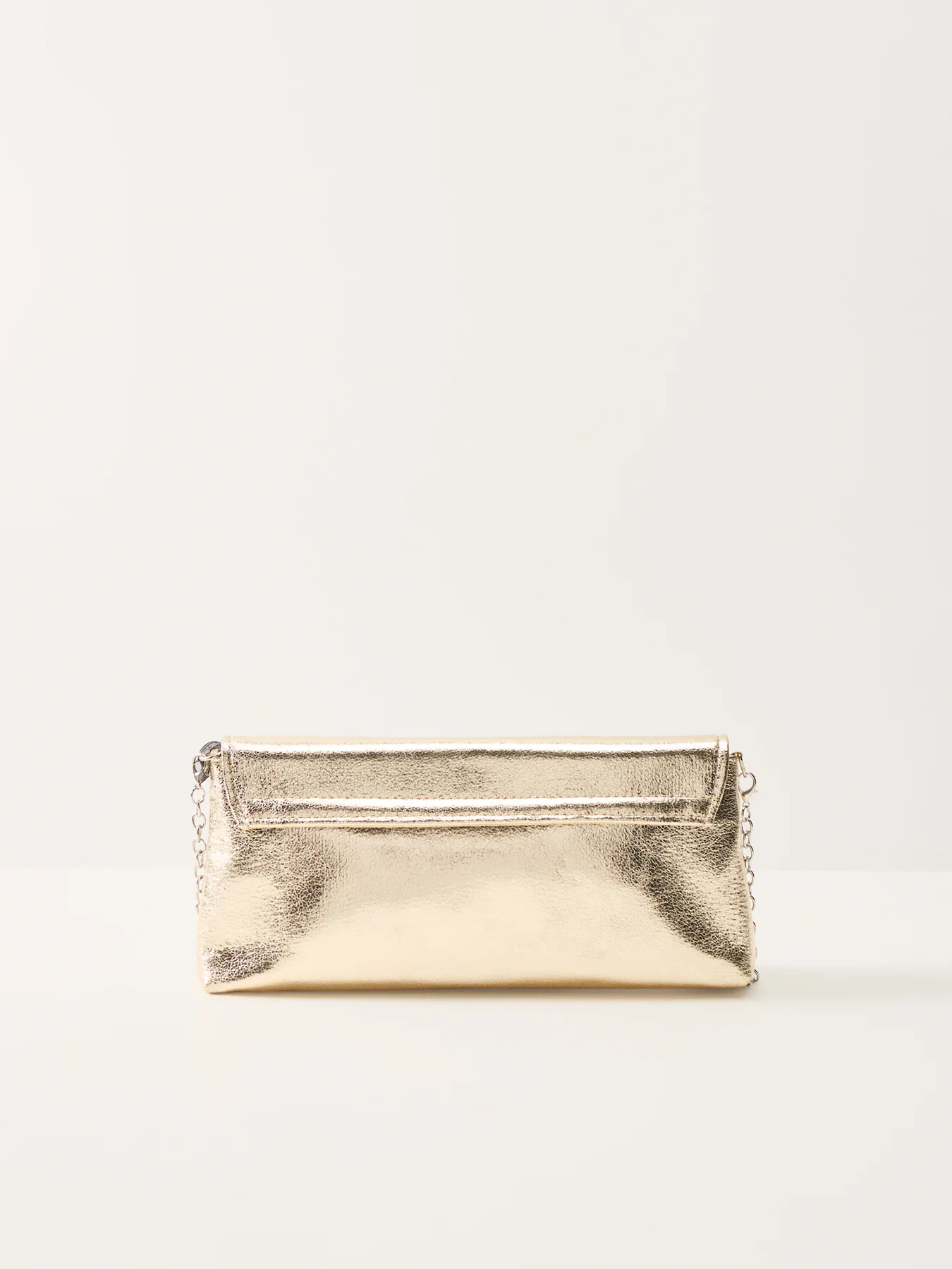 Metallic Foldover Clutch Gold - Image 3