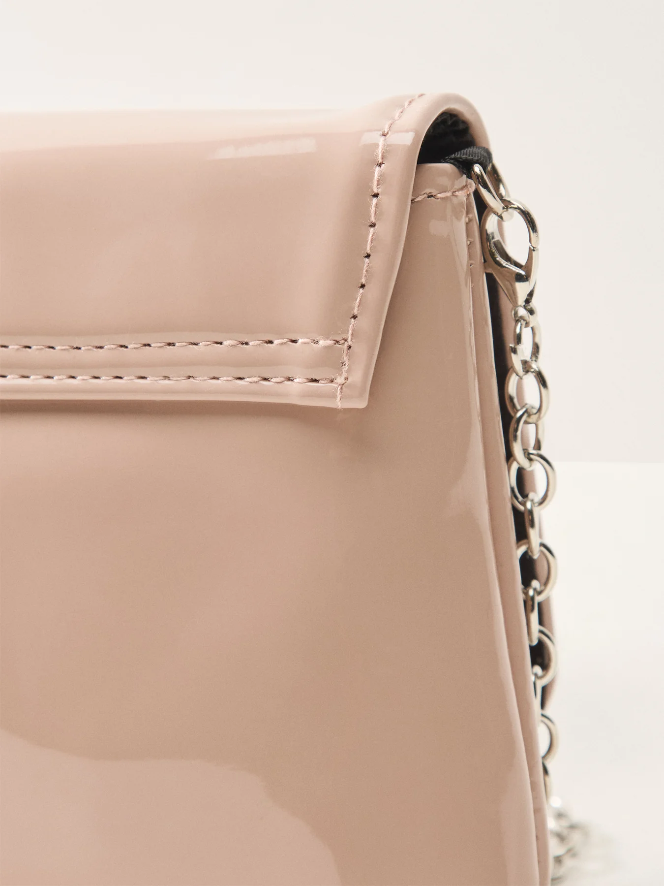 Patent Foldover Clutch Taupe - Image 5
