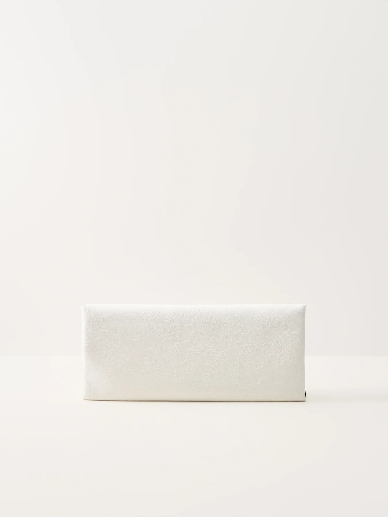 Suede Foldover Clutch Ivory - Image 3