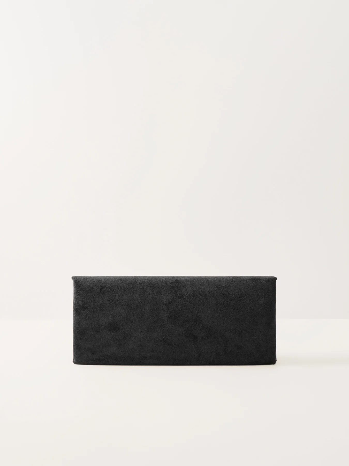 Suede Foldover Clutch Black - Image 3