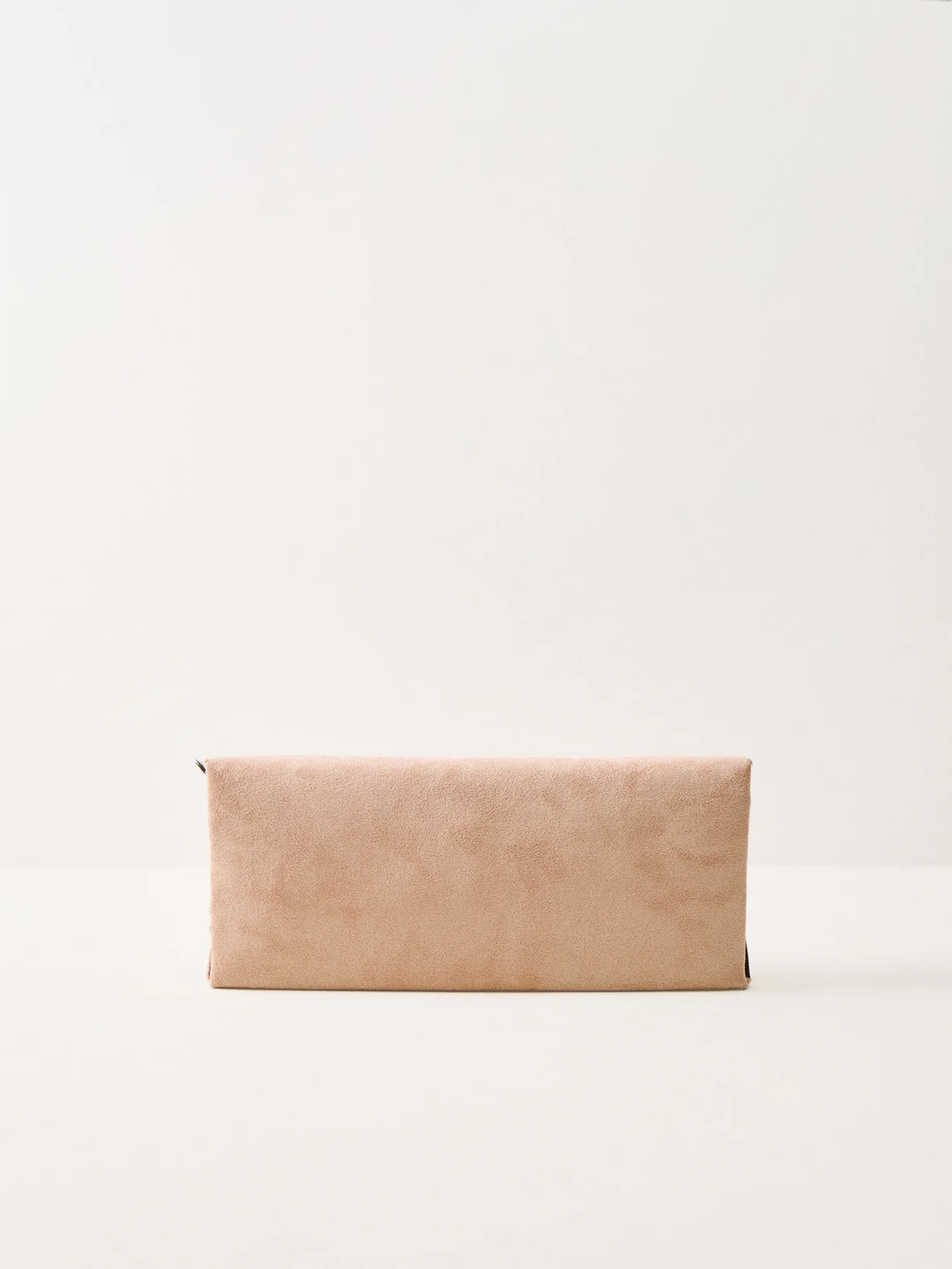 Suede Foldover Clutch Brown - Image 3
