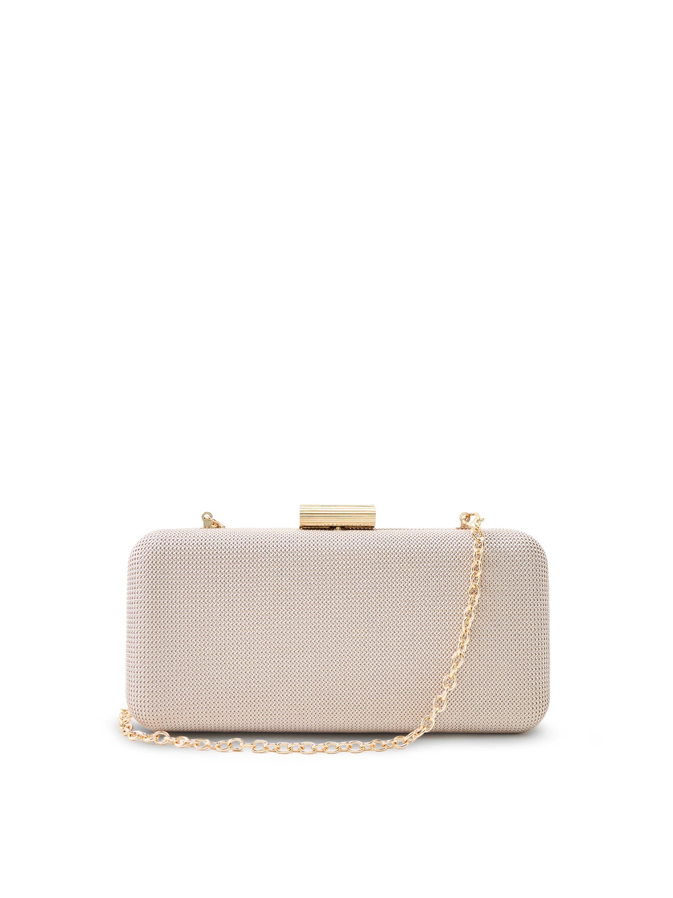 Raffia Clutch Bag with Chain