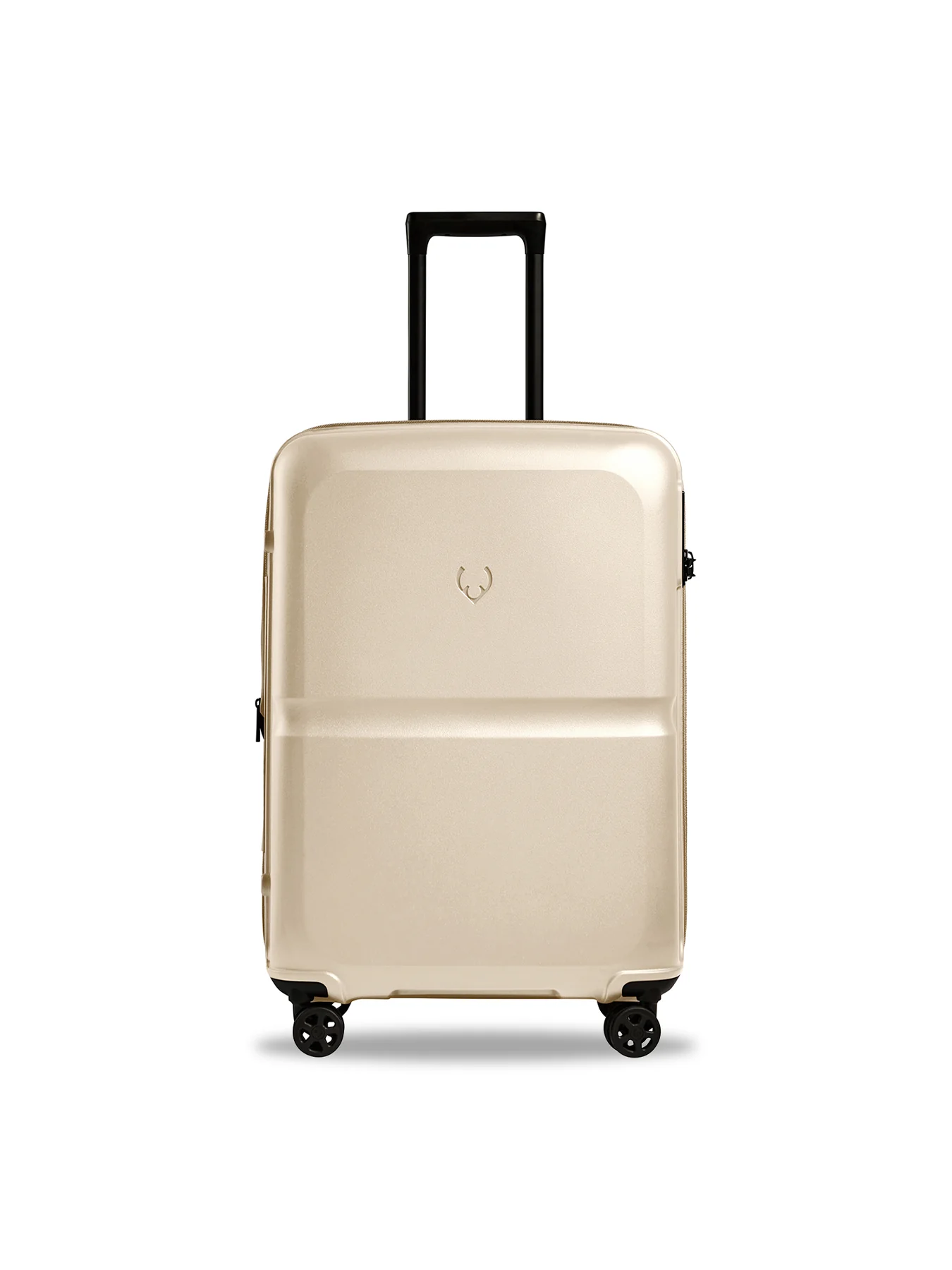 Single Stripe Medium Expandable Suitcase Neutral 68cm