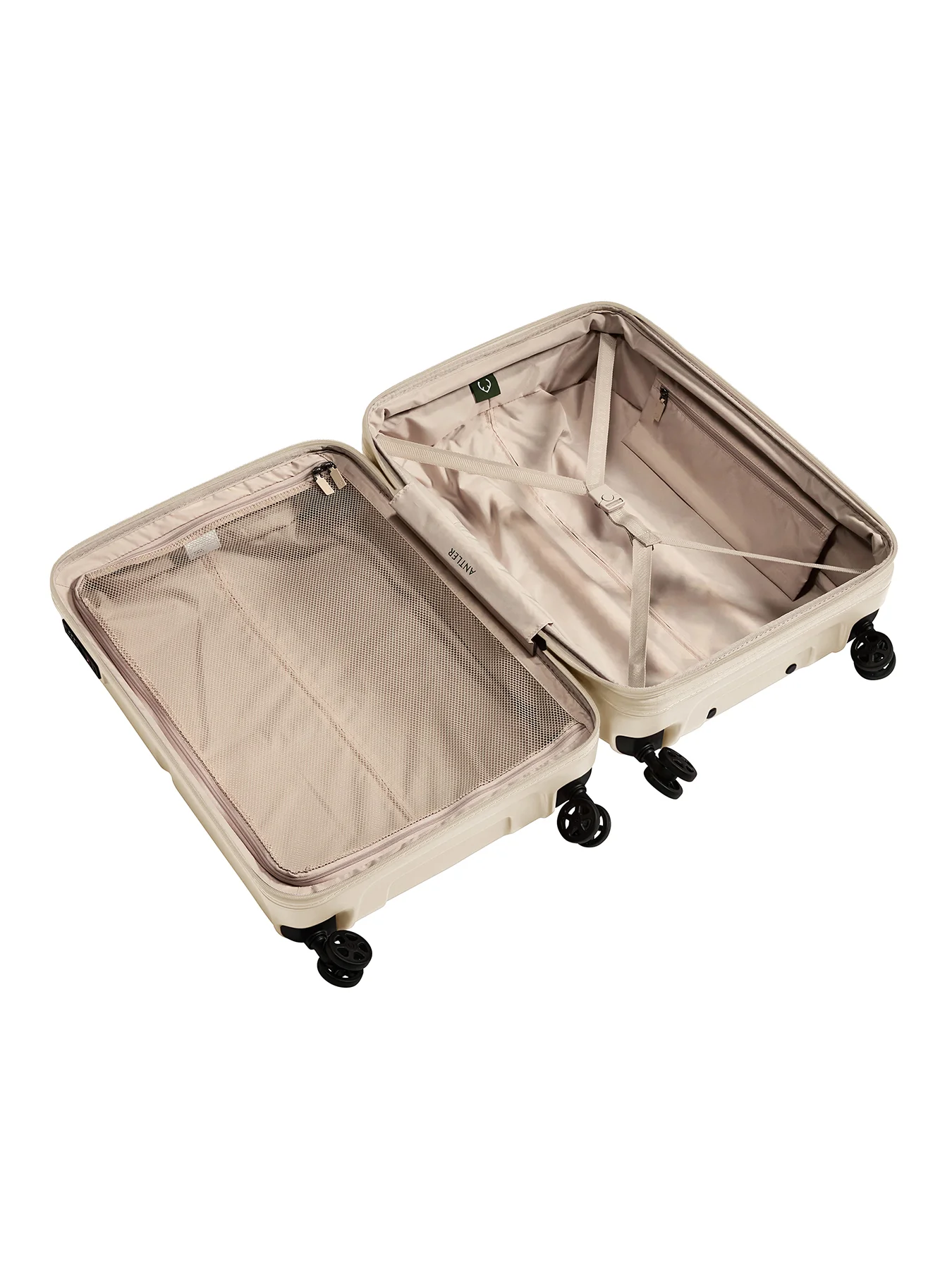 Single Stripe Medium Expandable Suitcase Neutral 68cm - Image 4