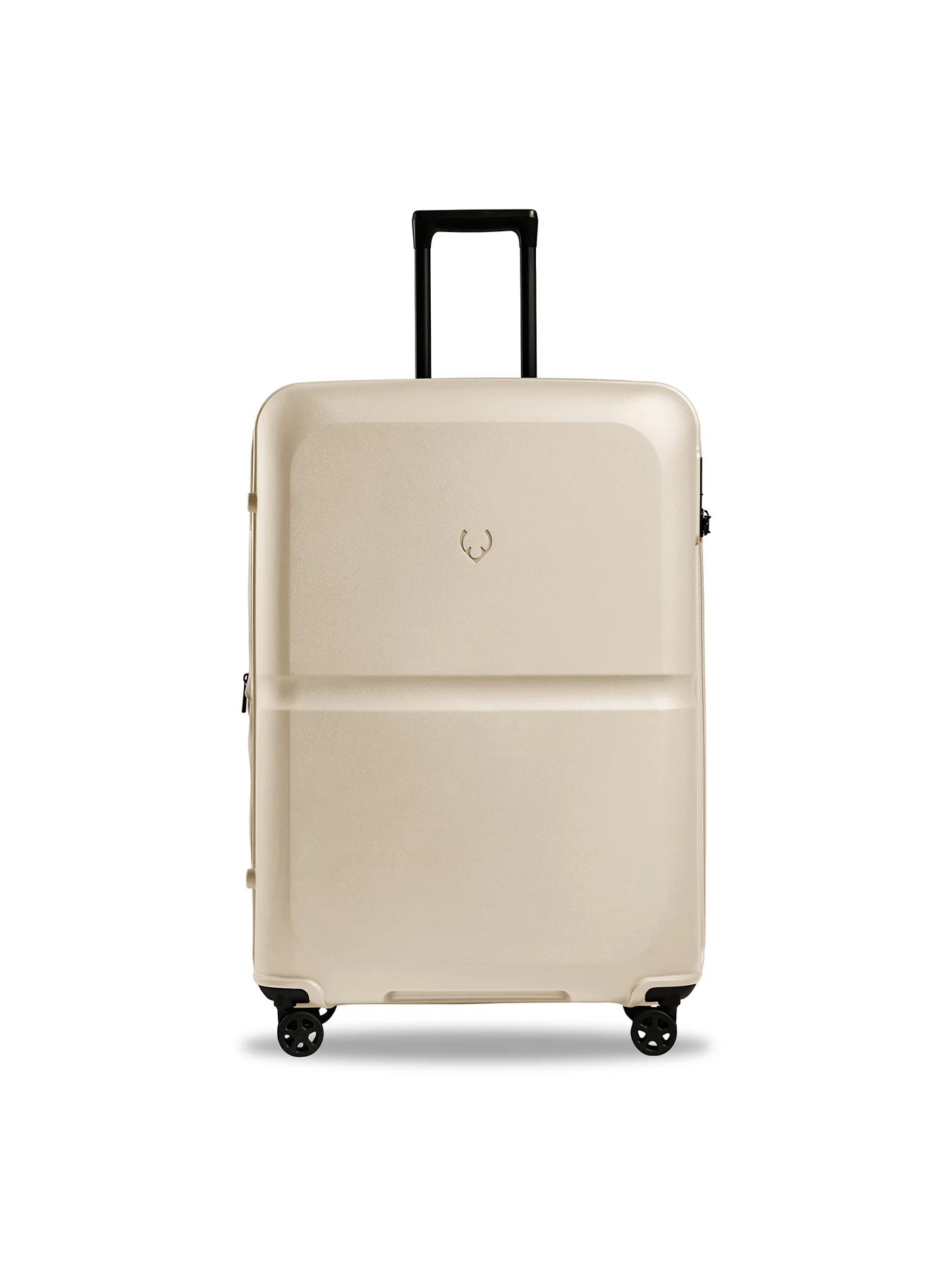 Single Stripe Large Expandable Suitcase Neutral 81cm
