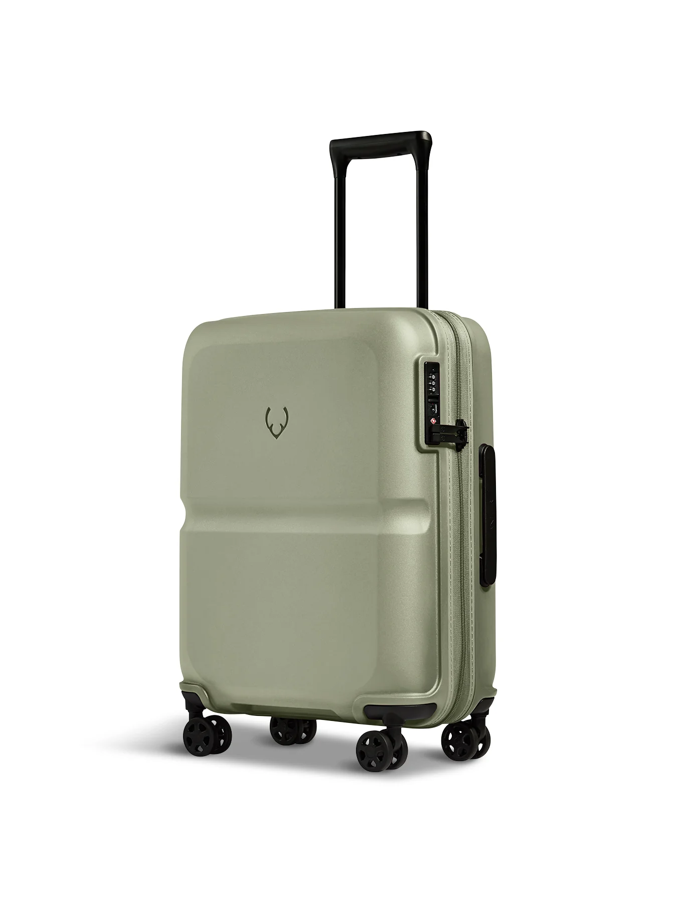 Green Single Stripe Spin Suitcase 55cm - Image 2