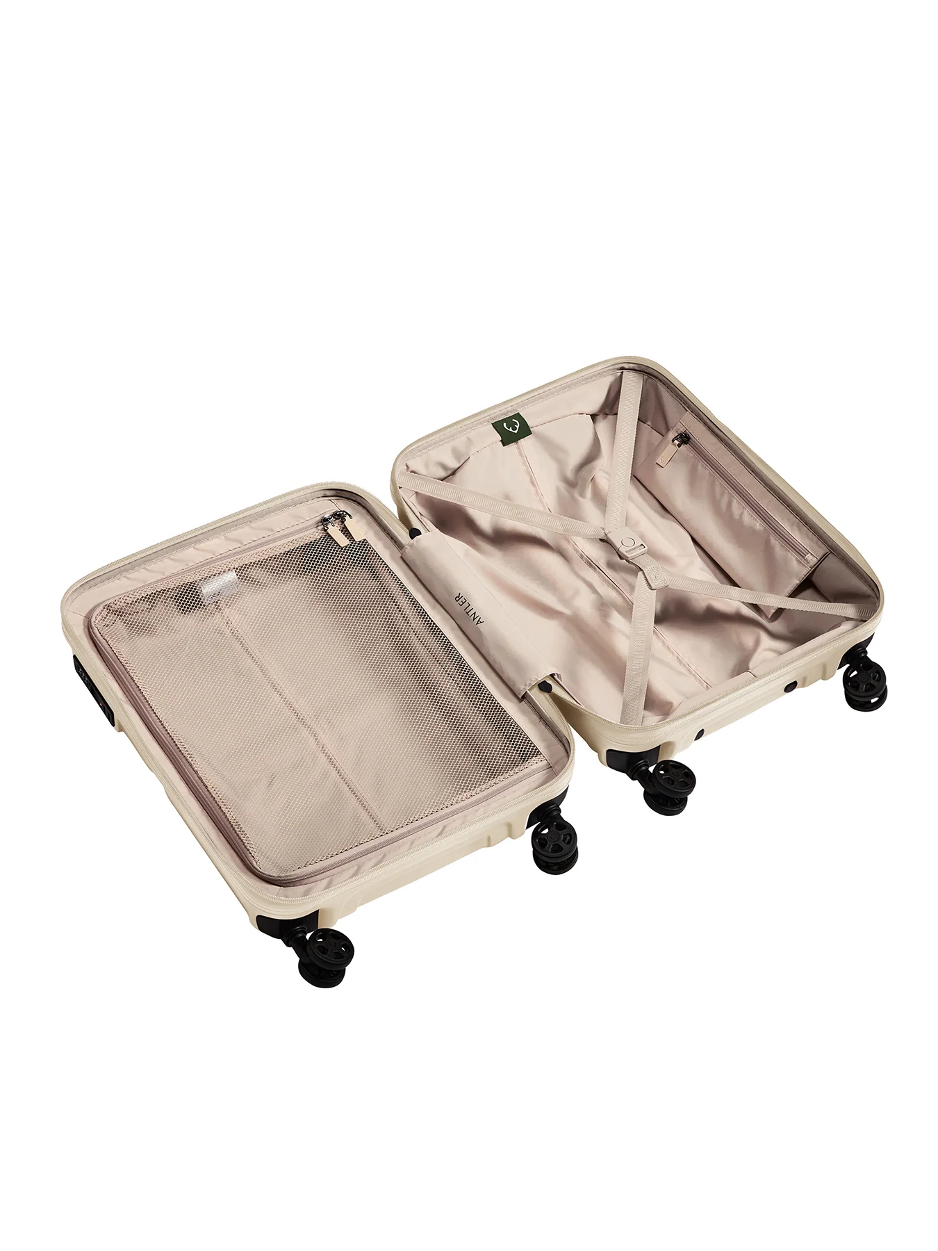 Single Stripe Cabin Suitcase Neutral 55cm - Image 4