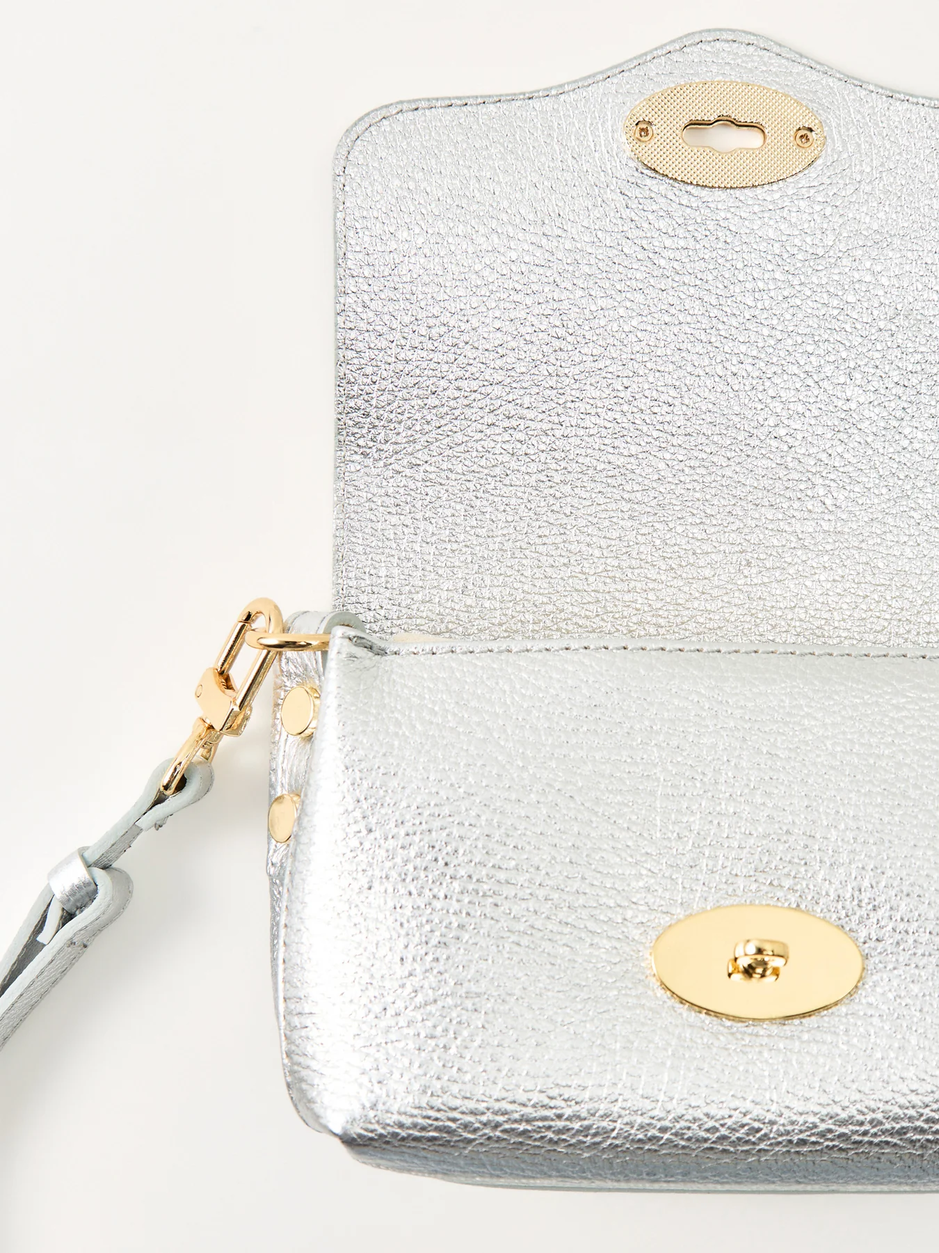 Maddie Leather Bag Silver - Image 5