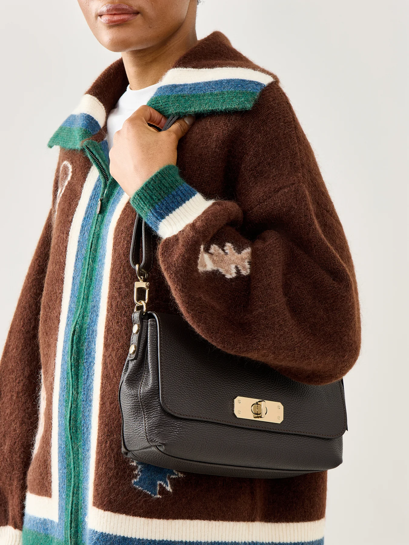 Maisie Maxi Leather Bag Brown - Image 2