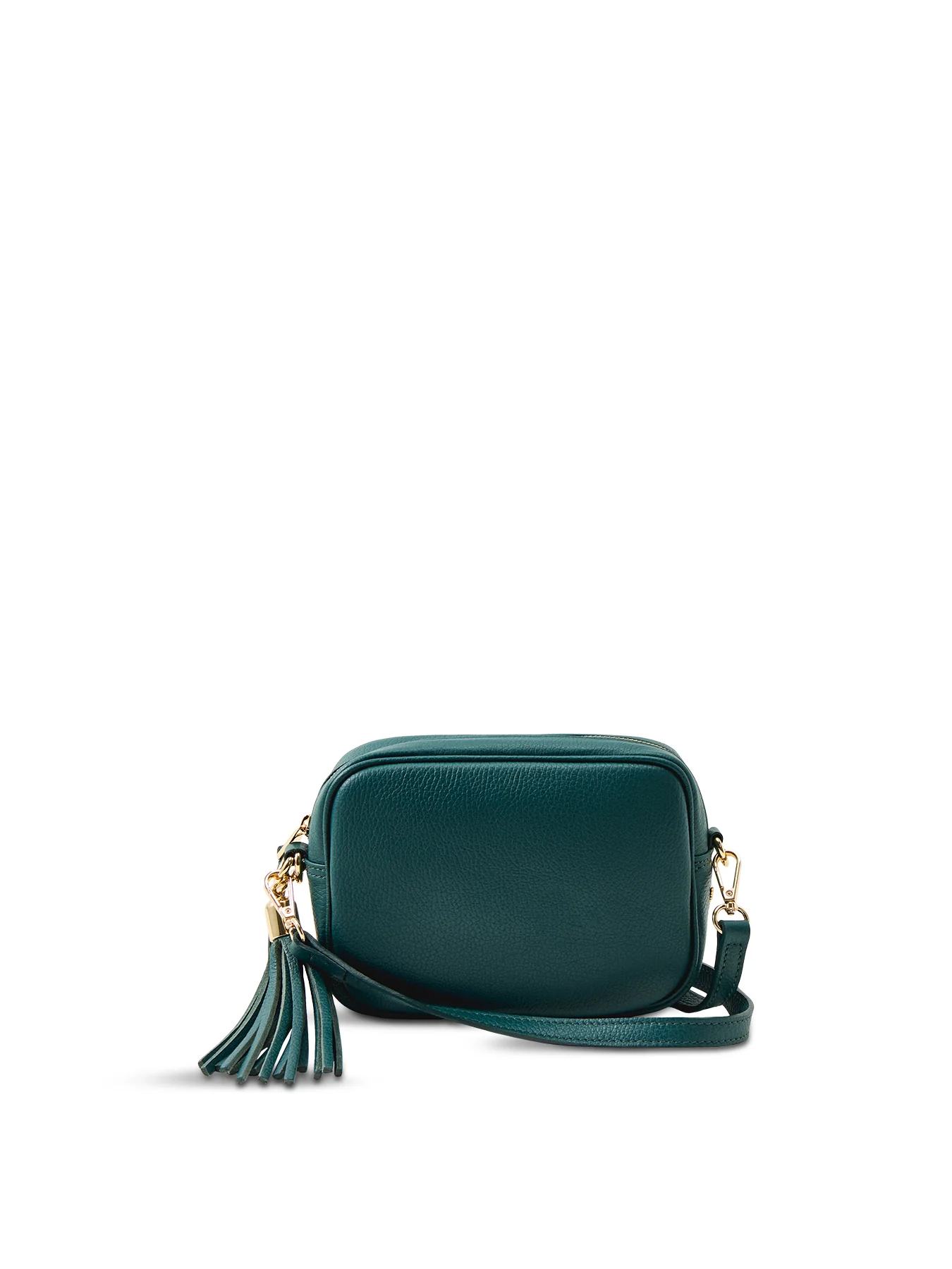 Tassel Leather Crossbody Bag Blue