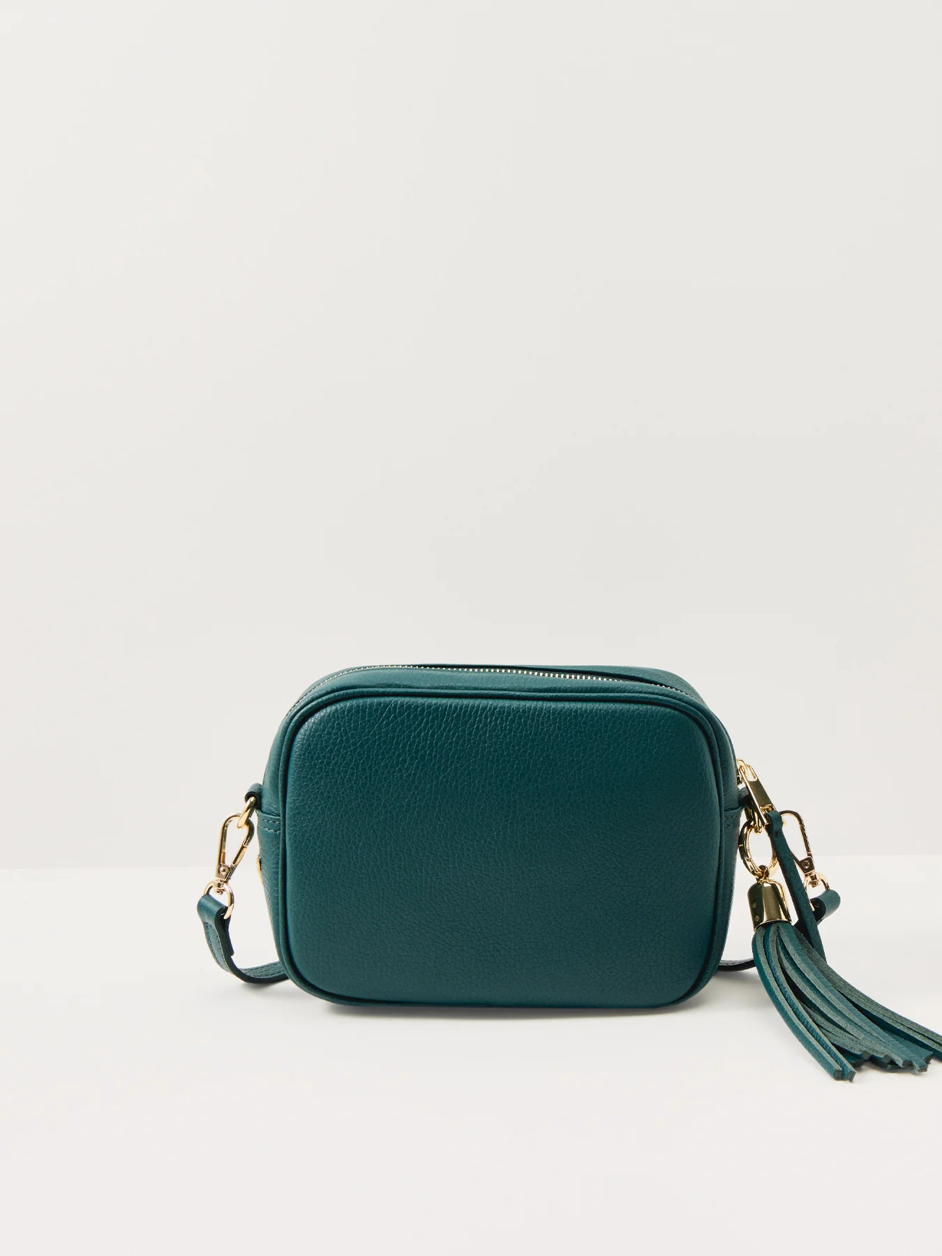 Tassel Leather Crossbody Bag Blue - Image 3