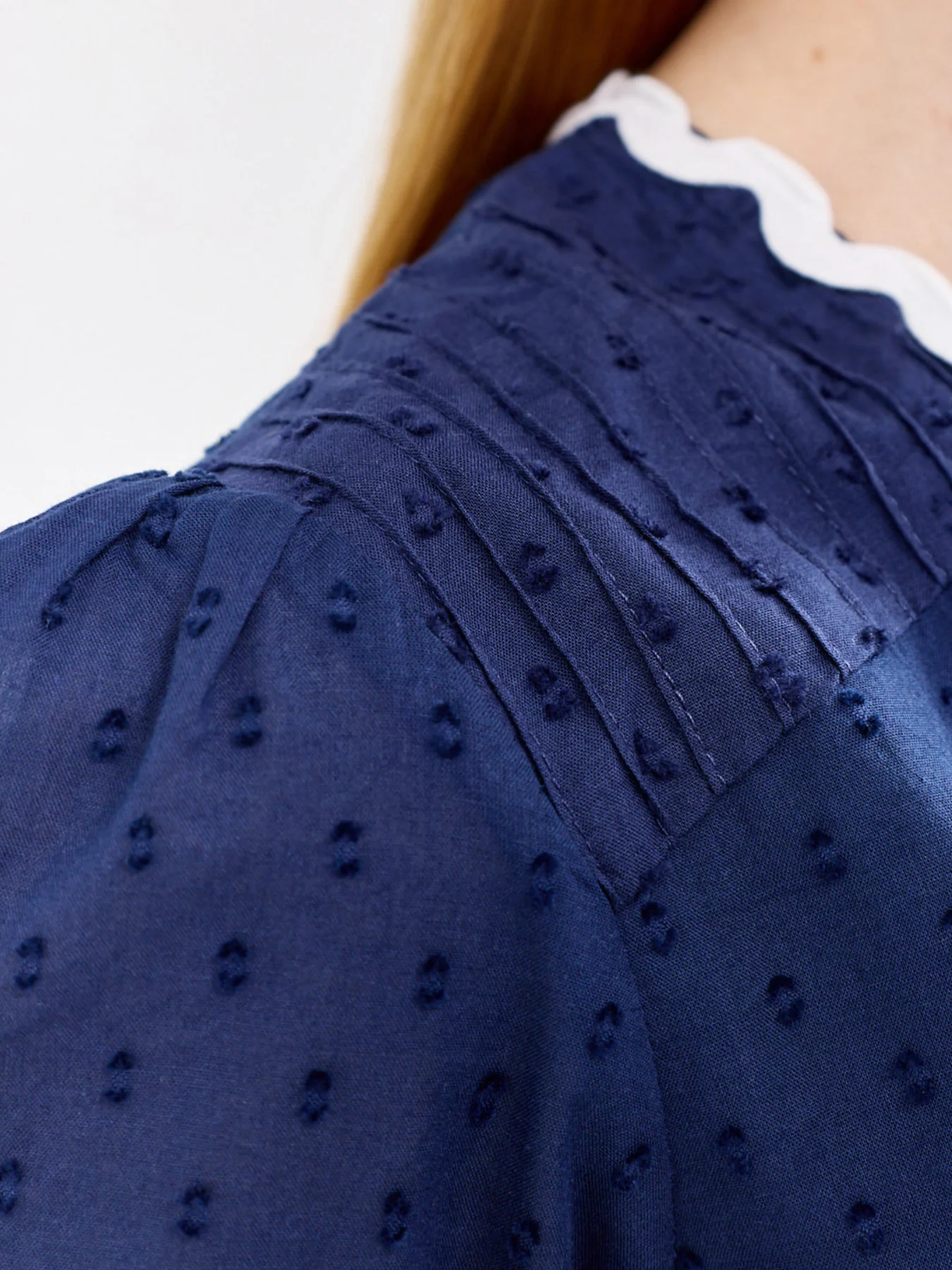 Viola Ric Rac Maxi Dress Navy - Image 3