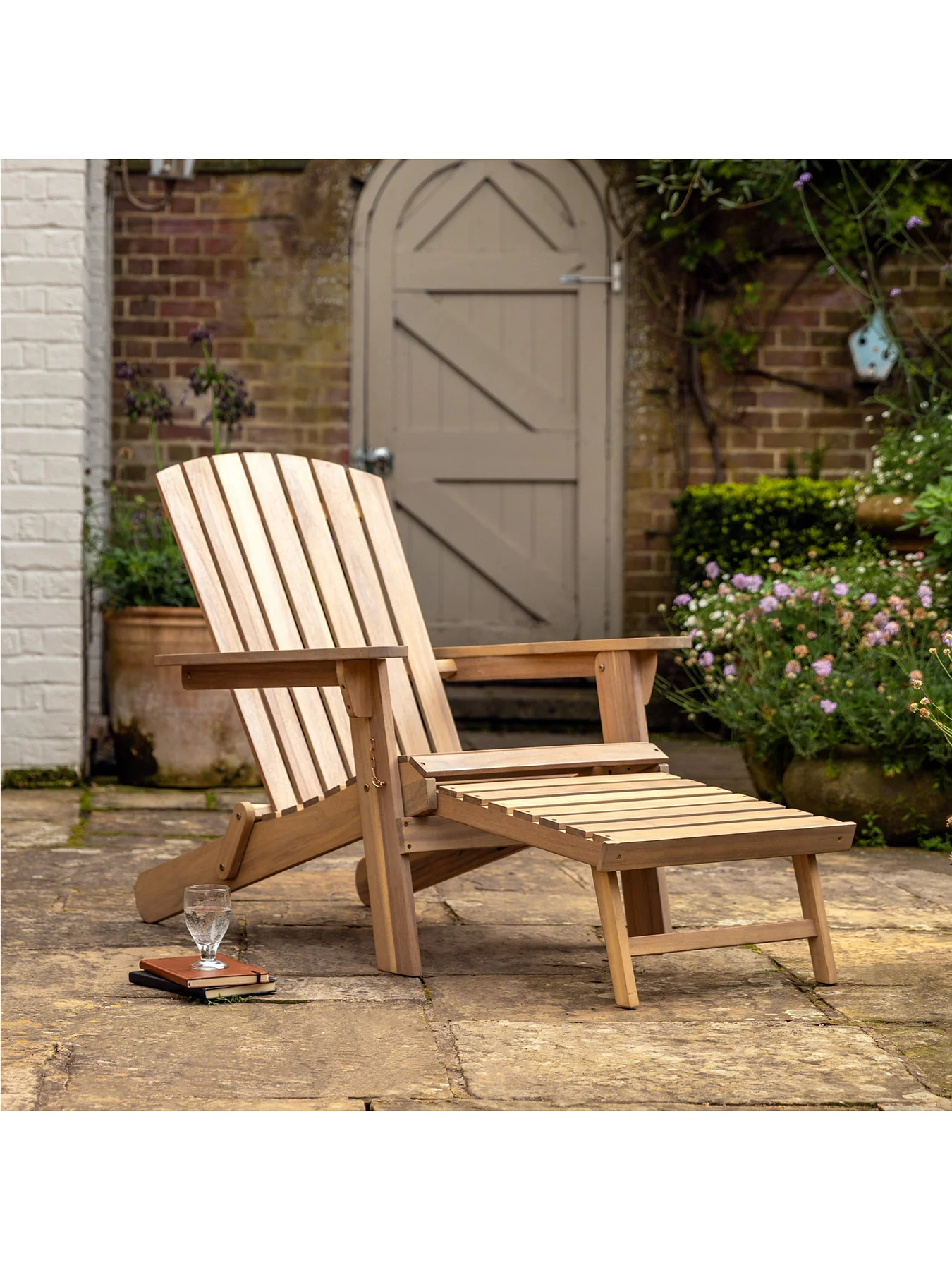 Aspri Acacia Lounge Chair with Footstool - Image 2
