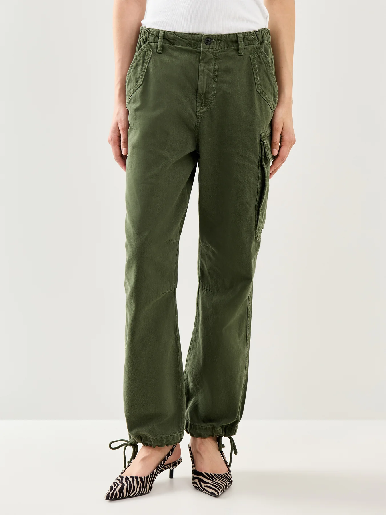 Fino Cargo Trousers Green - Image 4