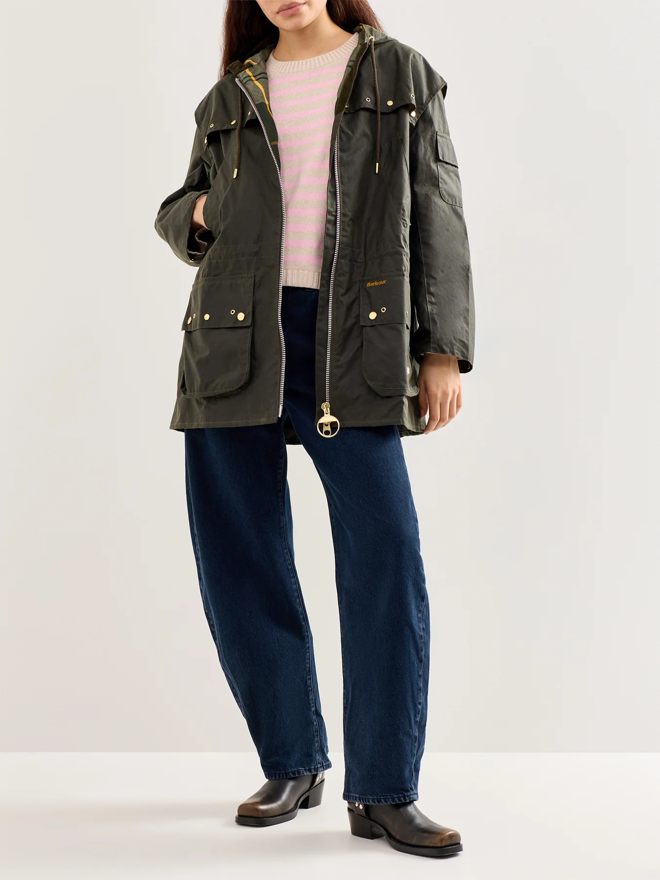 Aberford Waxed Cotton Jacket Olive - Image 2