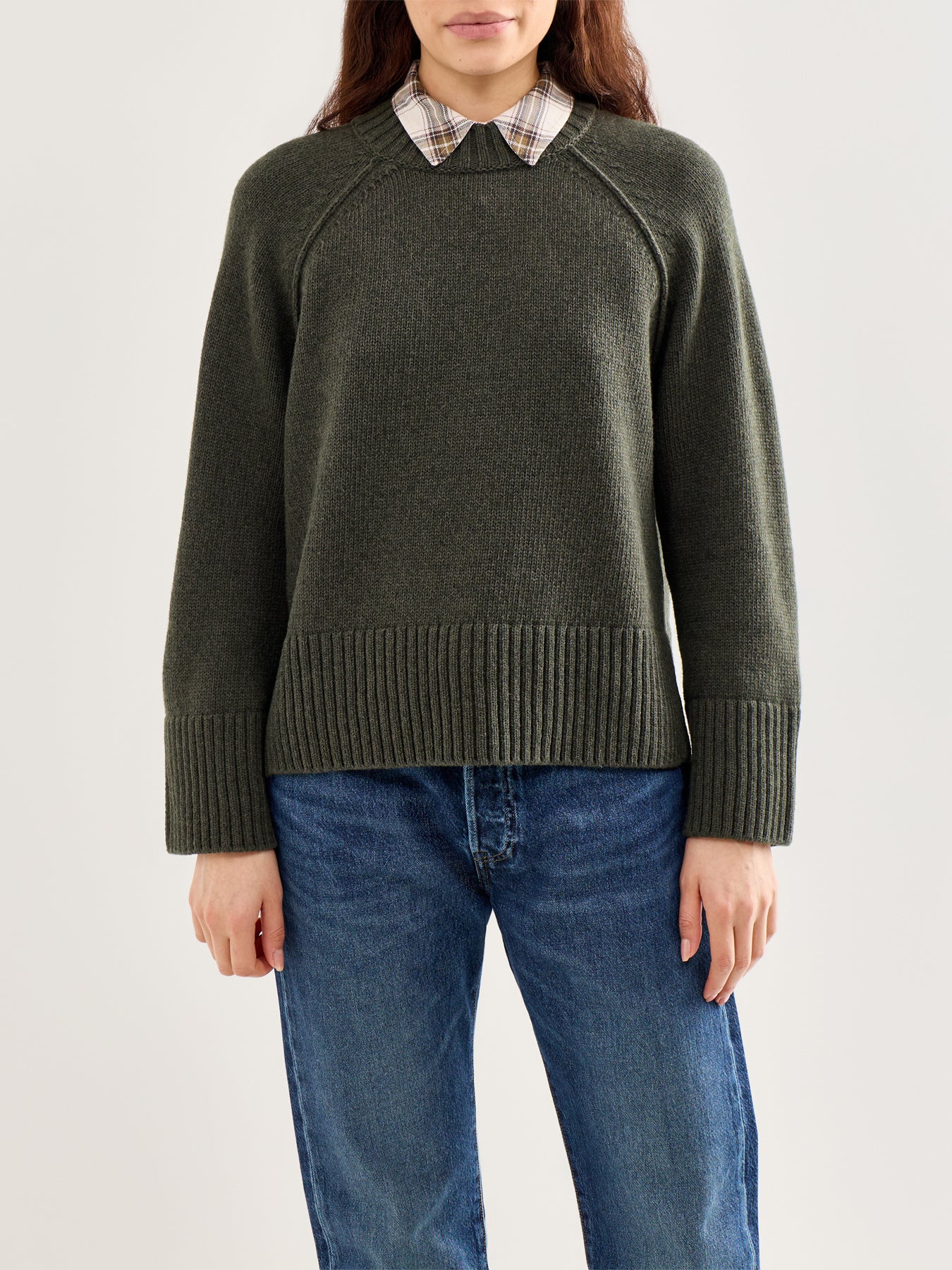 Ashdon Knitted Jumper Green - Image 4