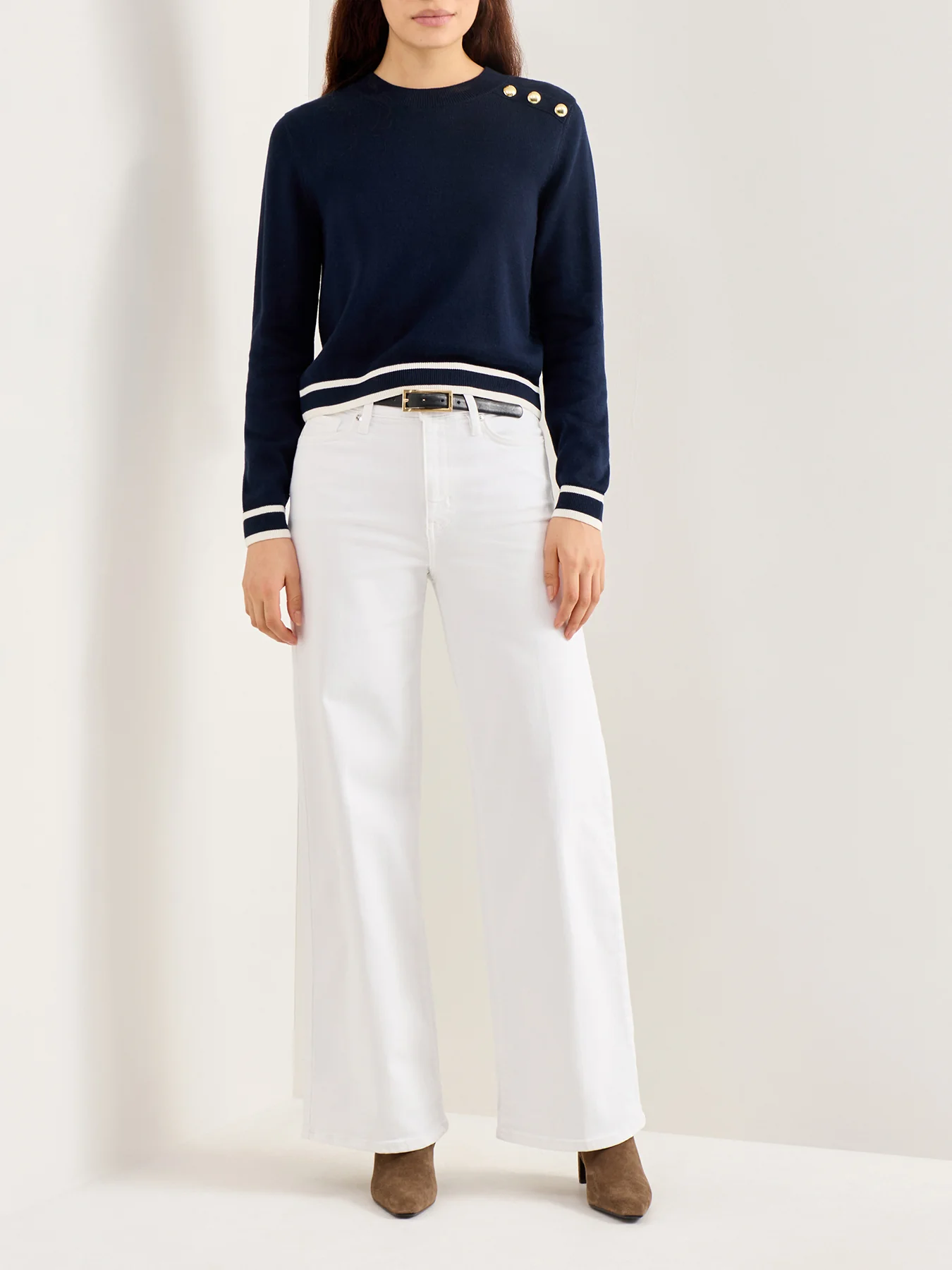 Avery Knitted Jumper Navy - Image 2