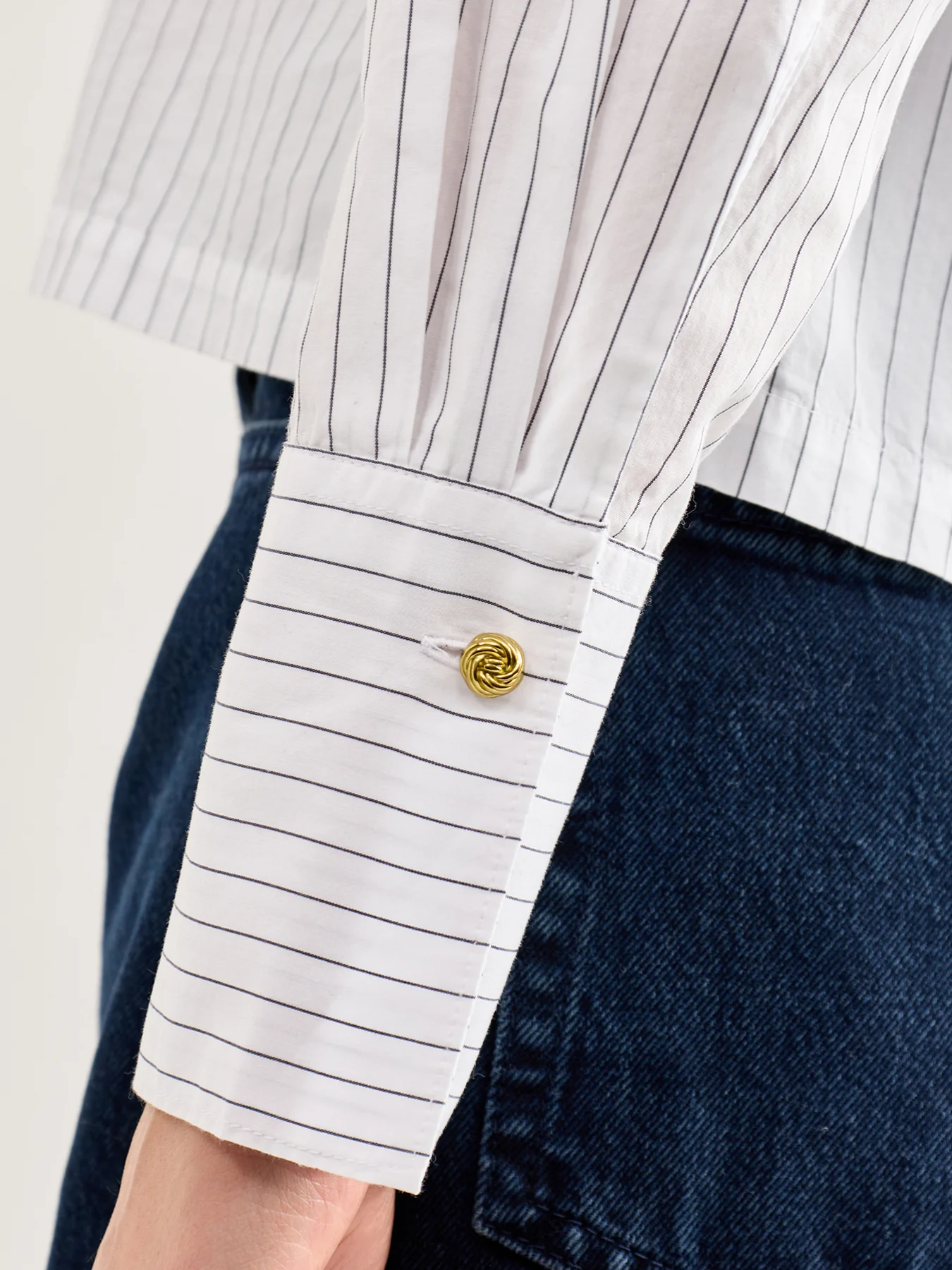 Avery Tailored Cotton Shirt White - Image 3