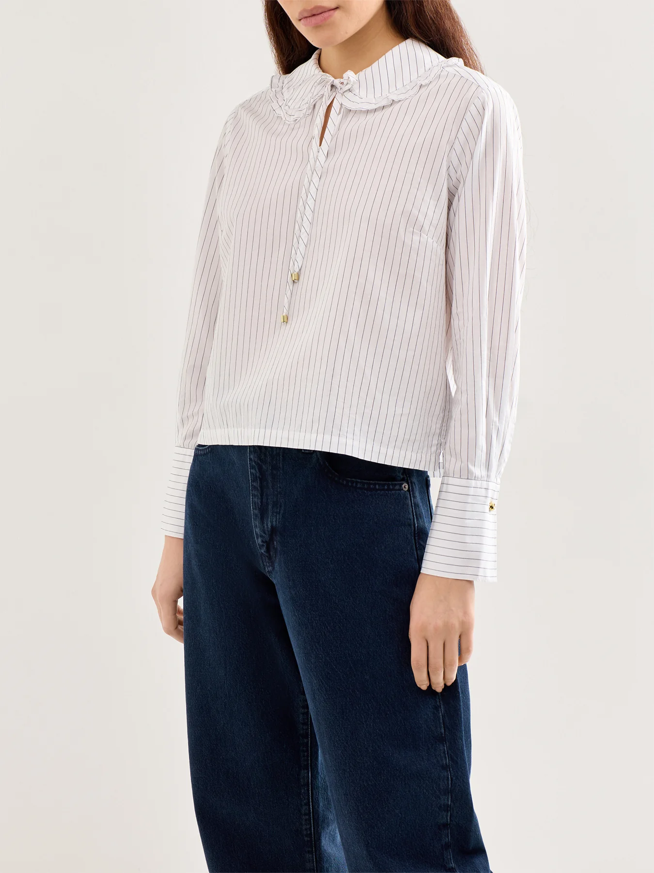 Avery Tailored Cotton Shirt White - Image 4