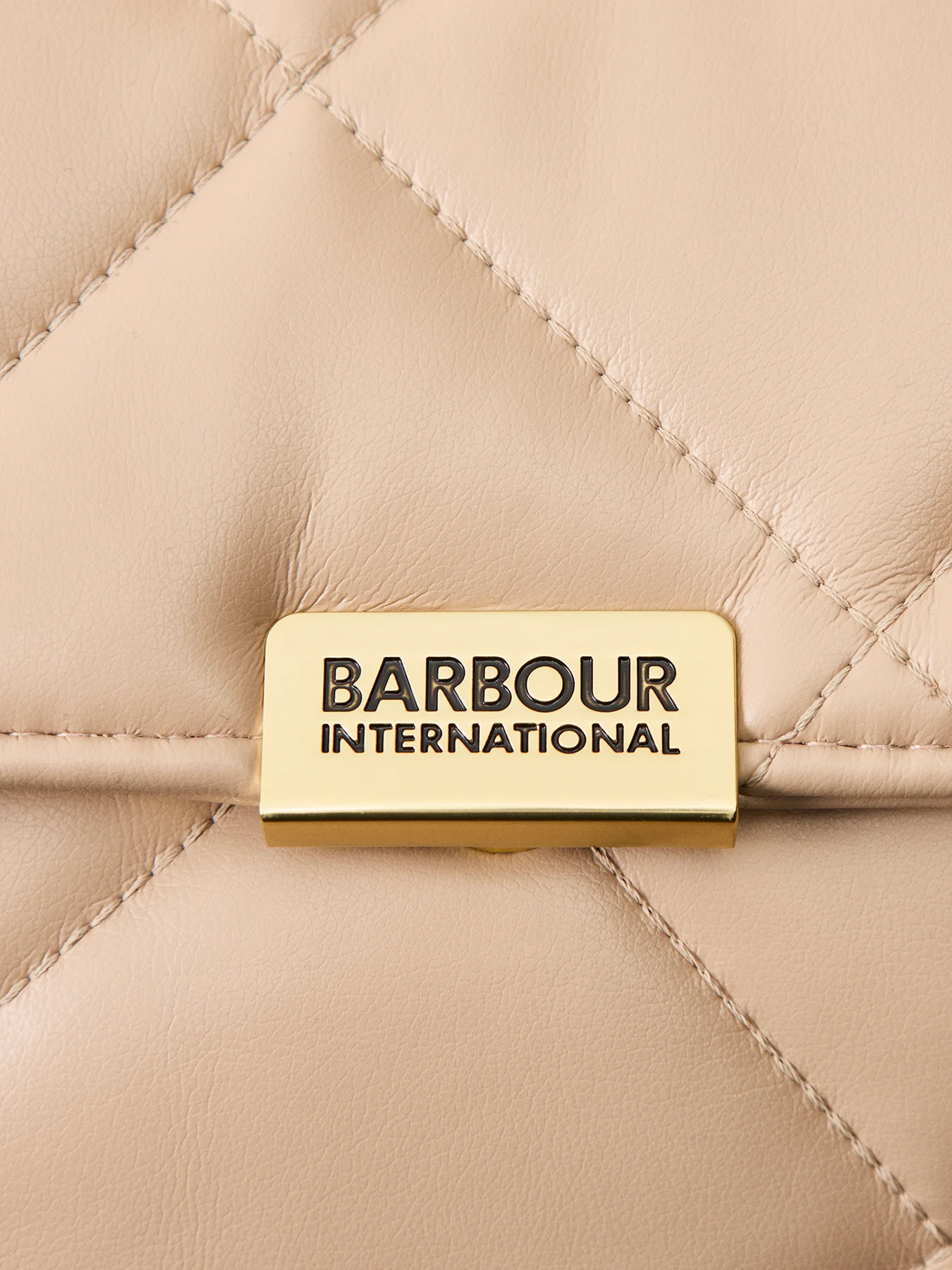 B.Intl Soft Quilt Shoulder Bag Beige - Image 5