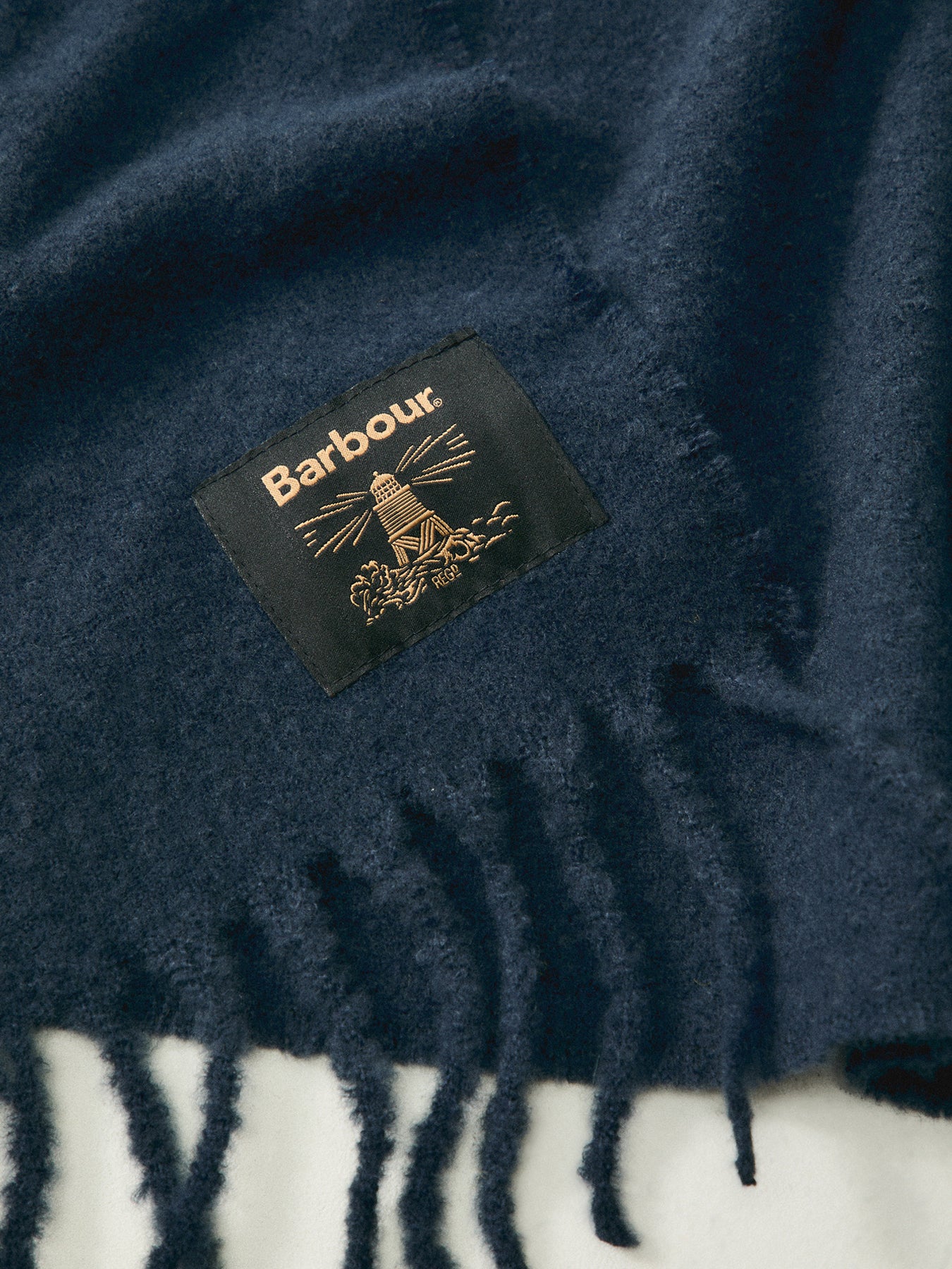 Brandy Boucle Scarf Navy - Image 3