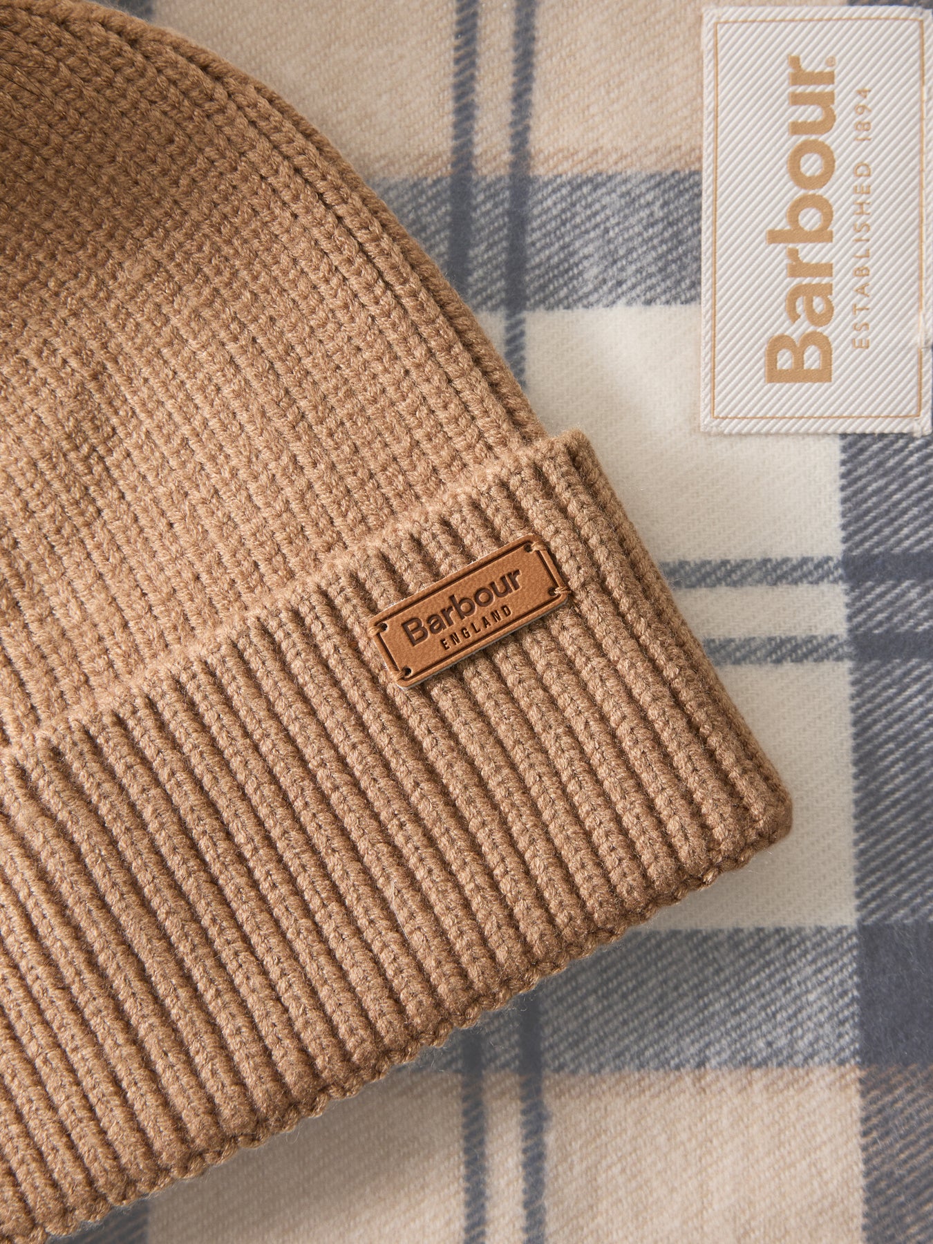 Dover Beanie and Scarf Set Tan - Image 2
