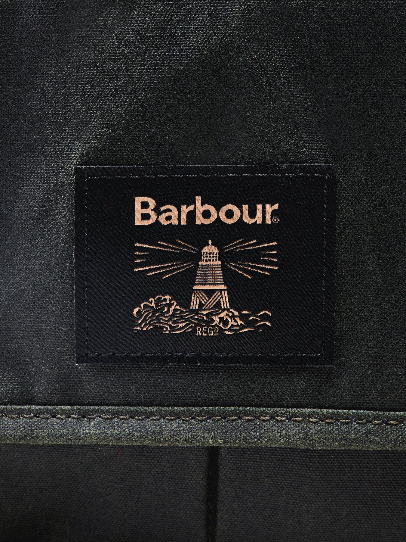 Barbour Field Wax Riever Crossbody Bag Sage - Image 5